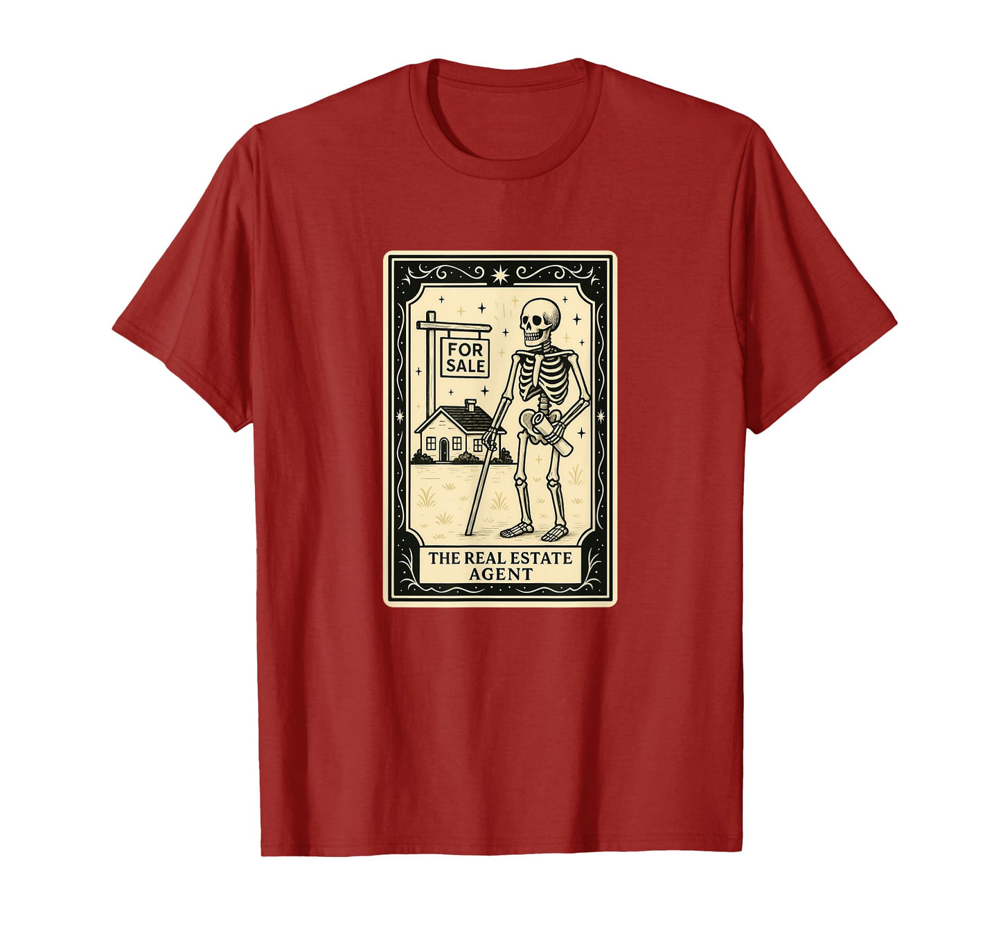 Real Estate Agent Tarot Card Halloween Spooky Gothic Witchy T-Shirt