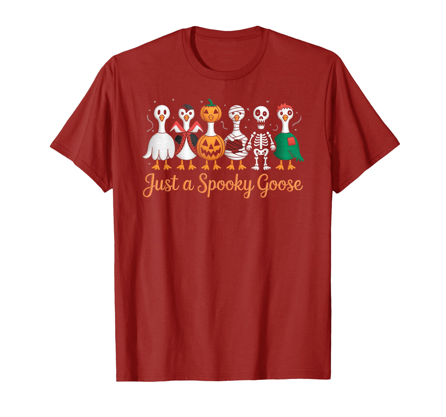 Just A Spooky Goose Halloween Silly Goose Funny Halloween T-Shirt