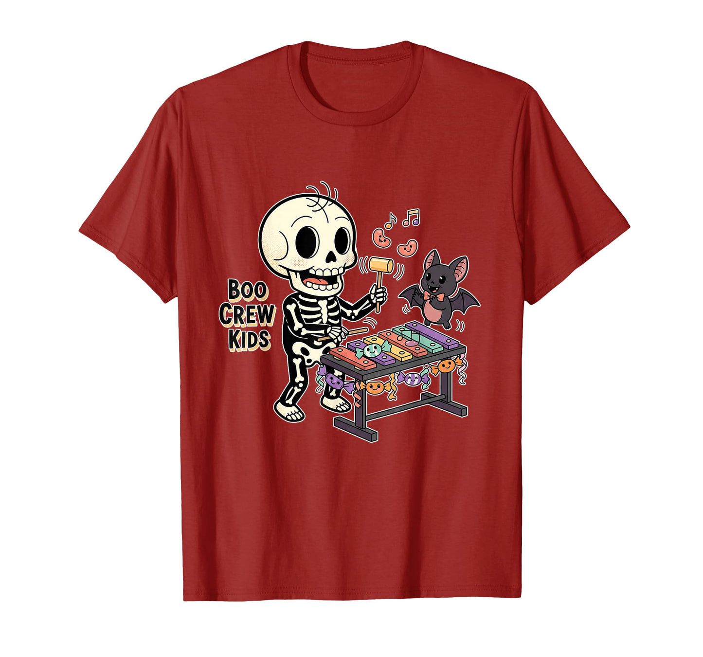 Boo Crew Kids Skeleton Xylophone T-Shirt