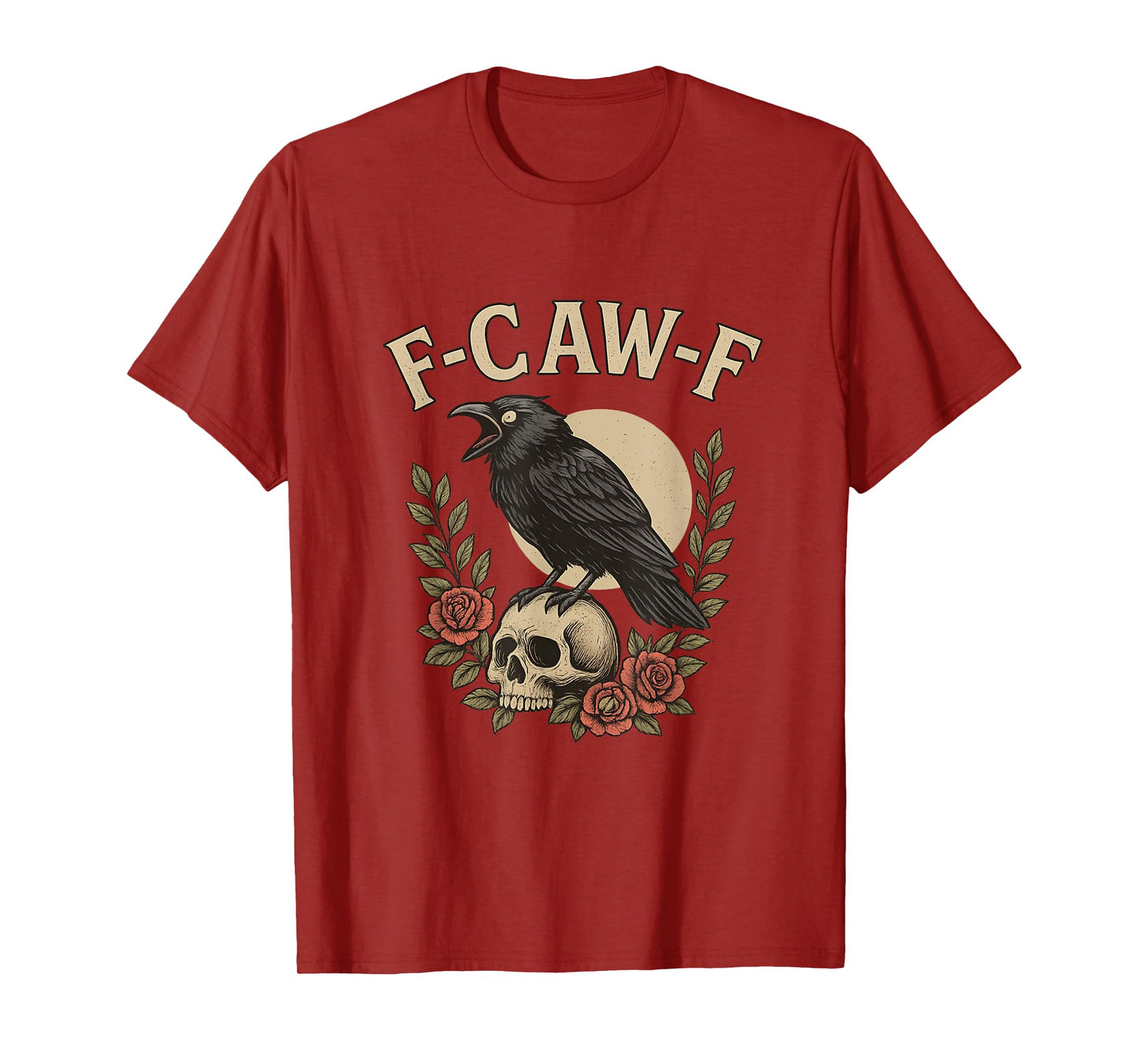 Raven Skull Floral Art for Nature Lovers T-Shirt