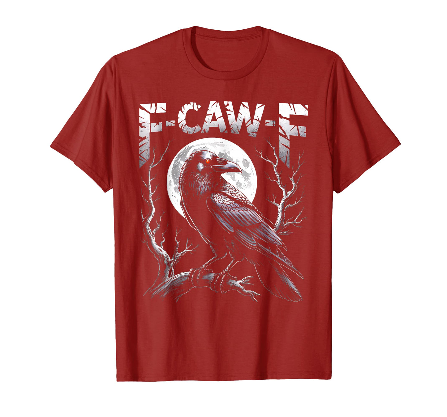 F-Caw-F Black Crow Funny Black Bird Moon Gothic Adult Humor T-Shirt