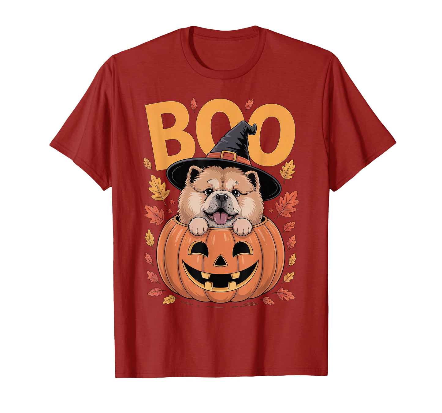 Chow Costume on Pumpkin Halloween Chow Chow T-Shirt