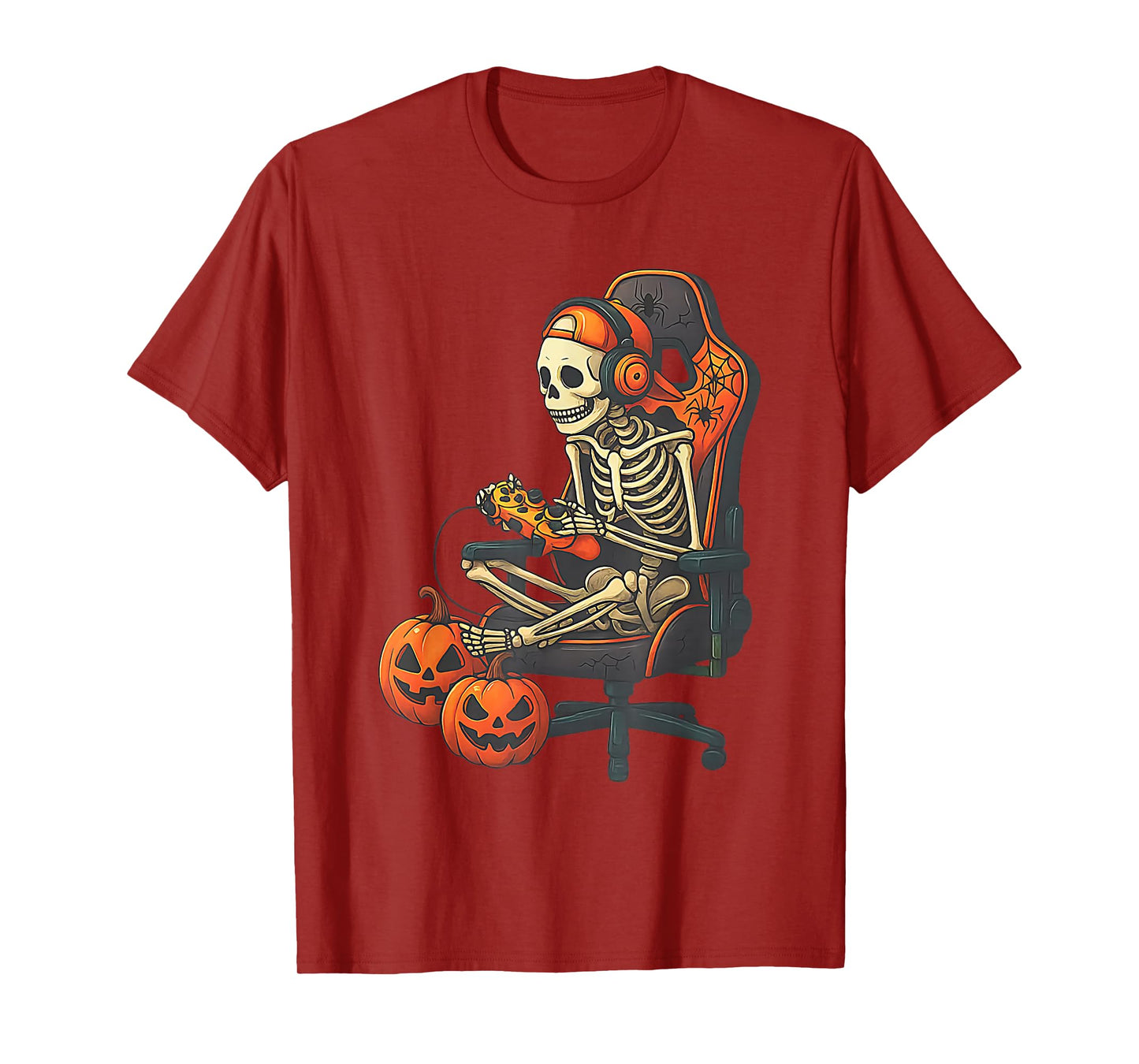 Halloween Shirts Cool Teen Boy Skeleton Gaming Men Halloween T-Shirt