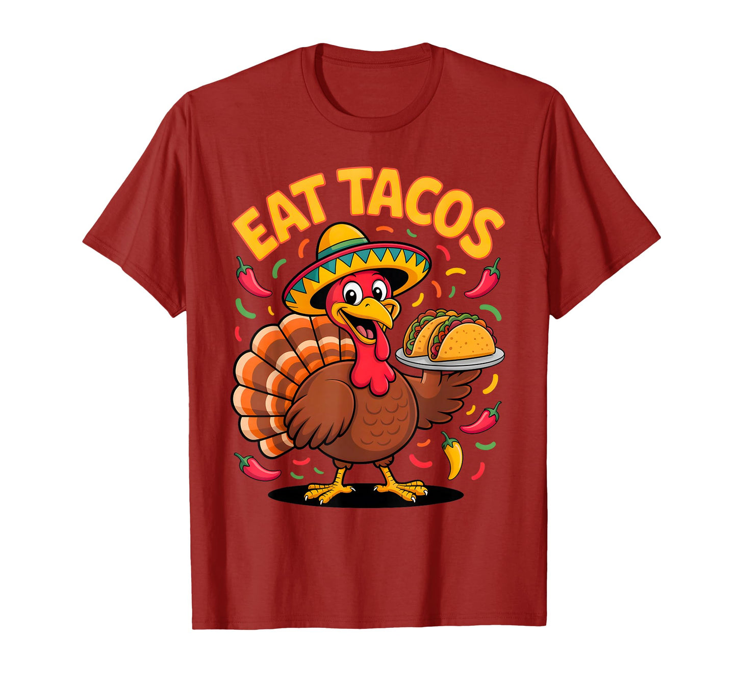 EAT Tacos Funny Turkey Thanksgiving Fiesta Humor Outfit T-Shirt