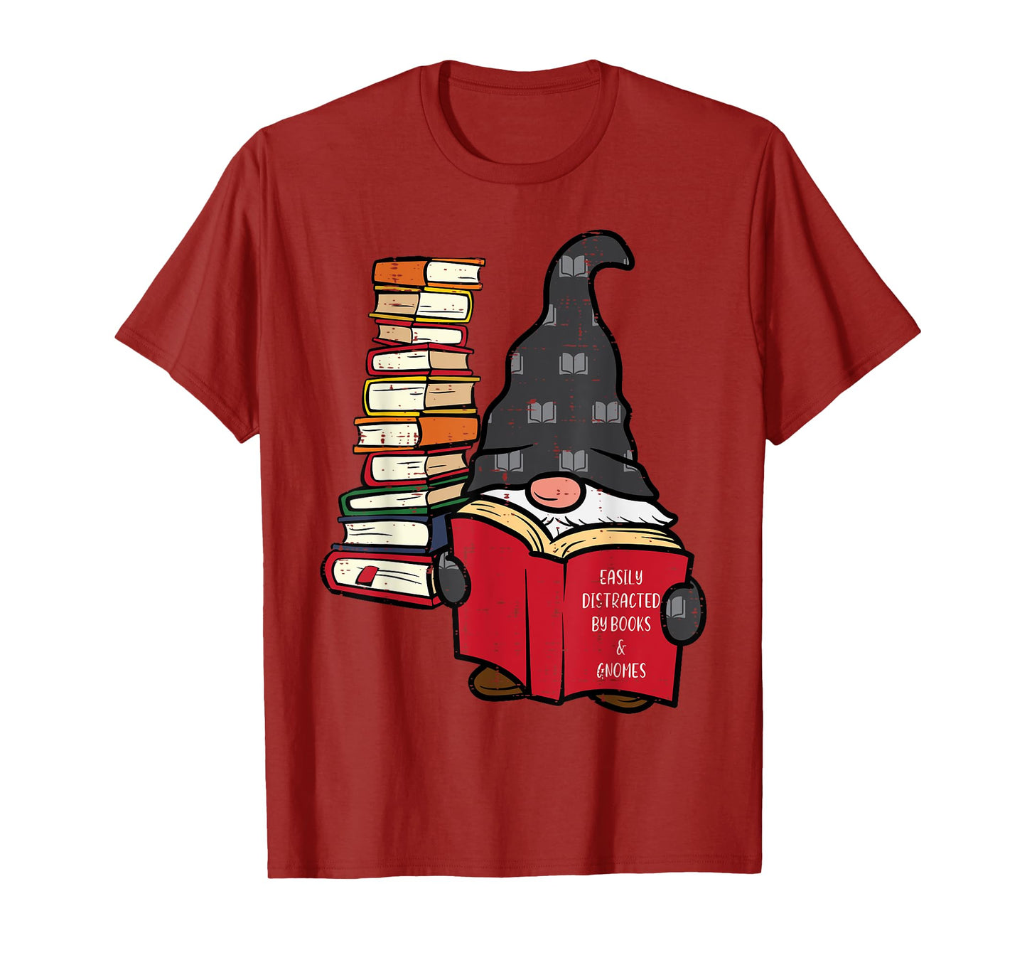 Gnome Read Reading Book Librarian Across America Women Kids T-Shirt