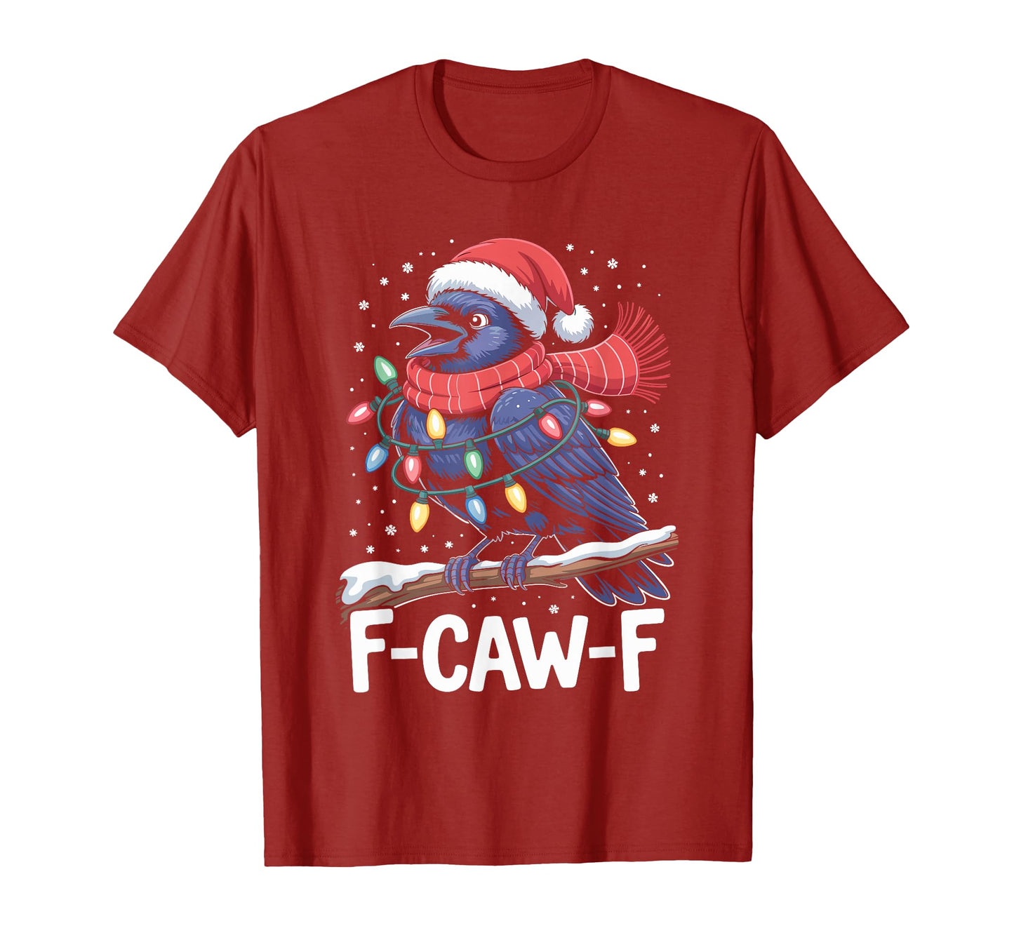 Funny Christmas F-CAW-F Crow T-Shirt