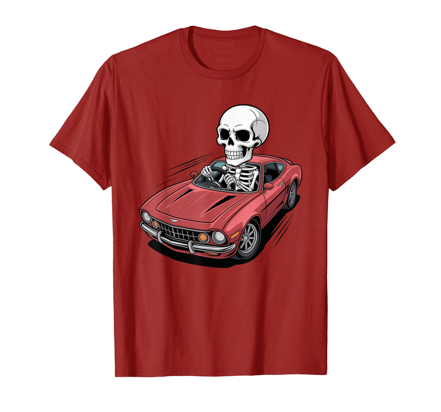 Halloween Skull Skeleton Driving Sport Car Trick or Treat T-Shirt