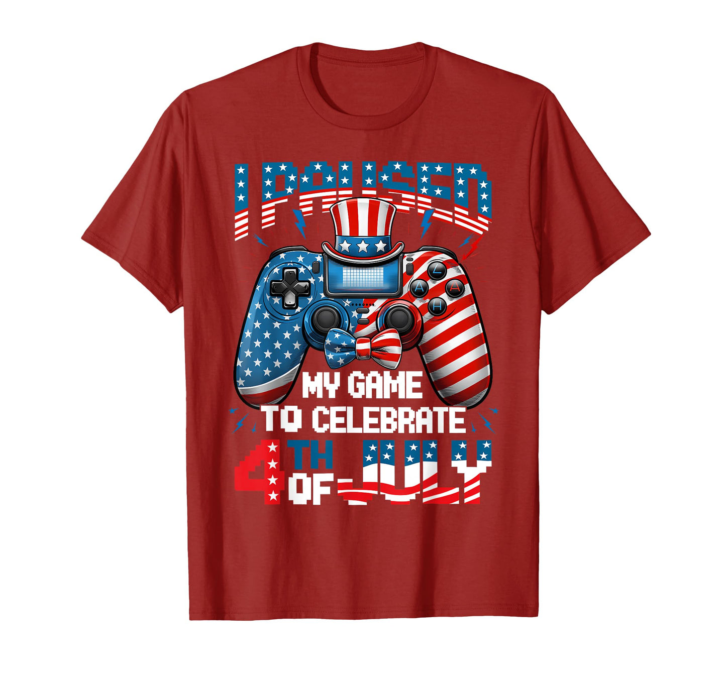 4th Of July American Flag Gamer Gaming Lover Boys Girls Teen T-Shirt