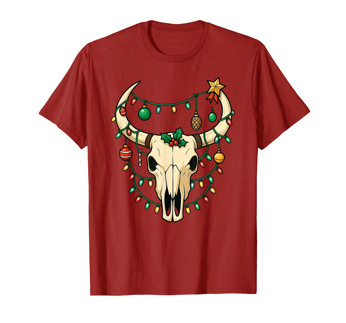 Deer Skeleton Skulls Halloween Christmas Xmas Boys Girls T-Shirt