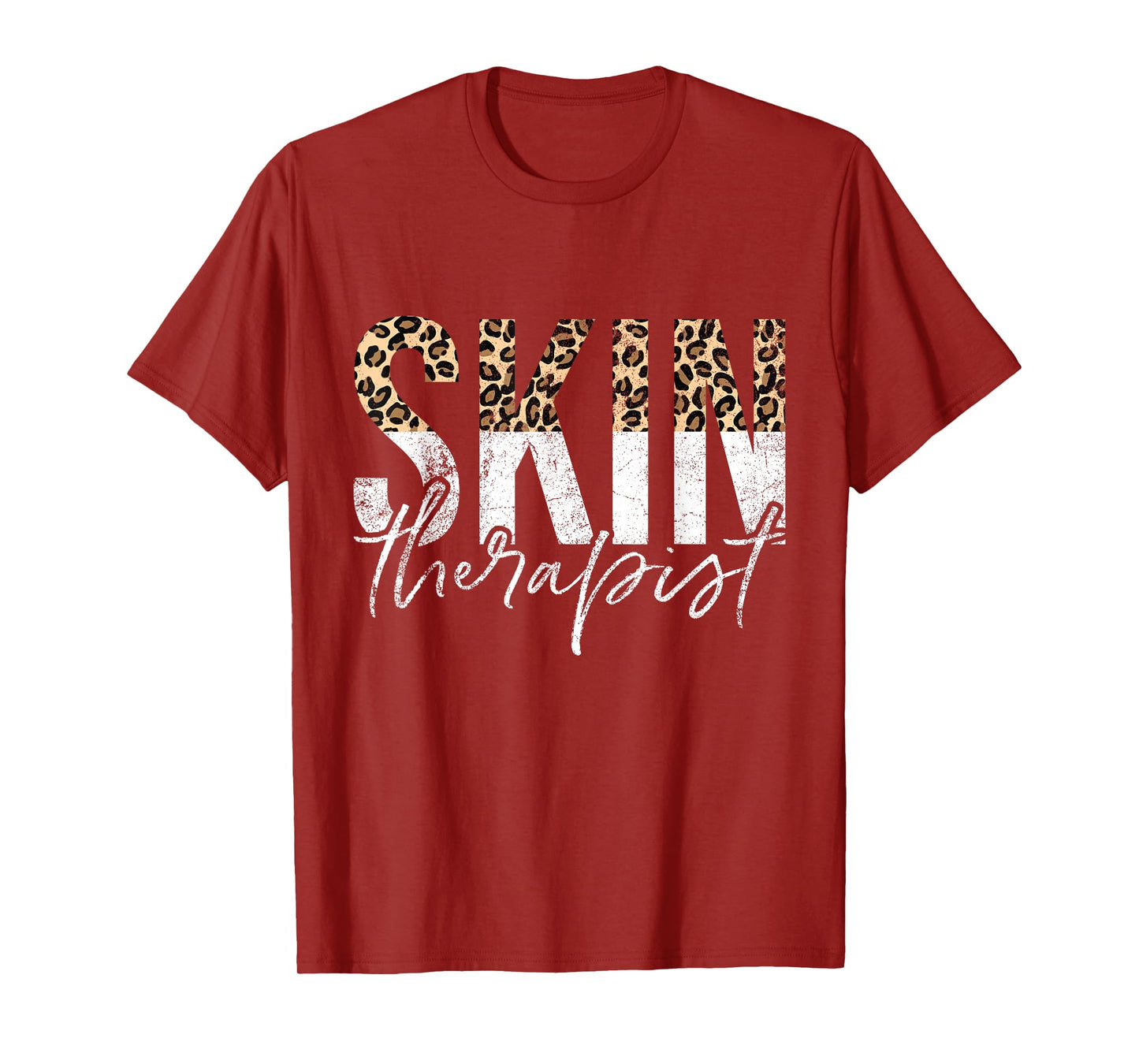 Vintage Skin Therapist Skincare Leopard Skin Esthetician T-Shirt