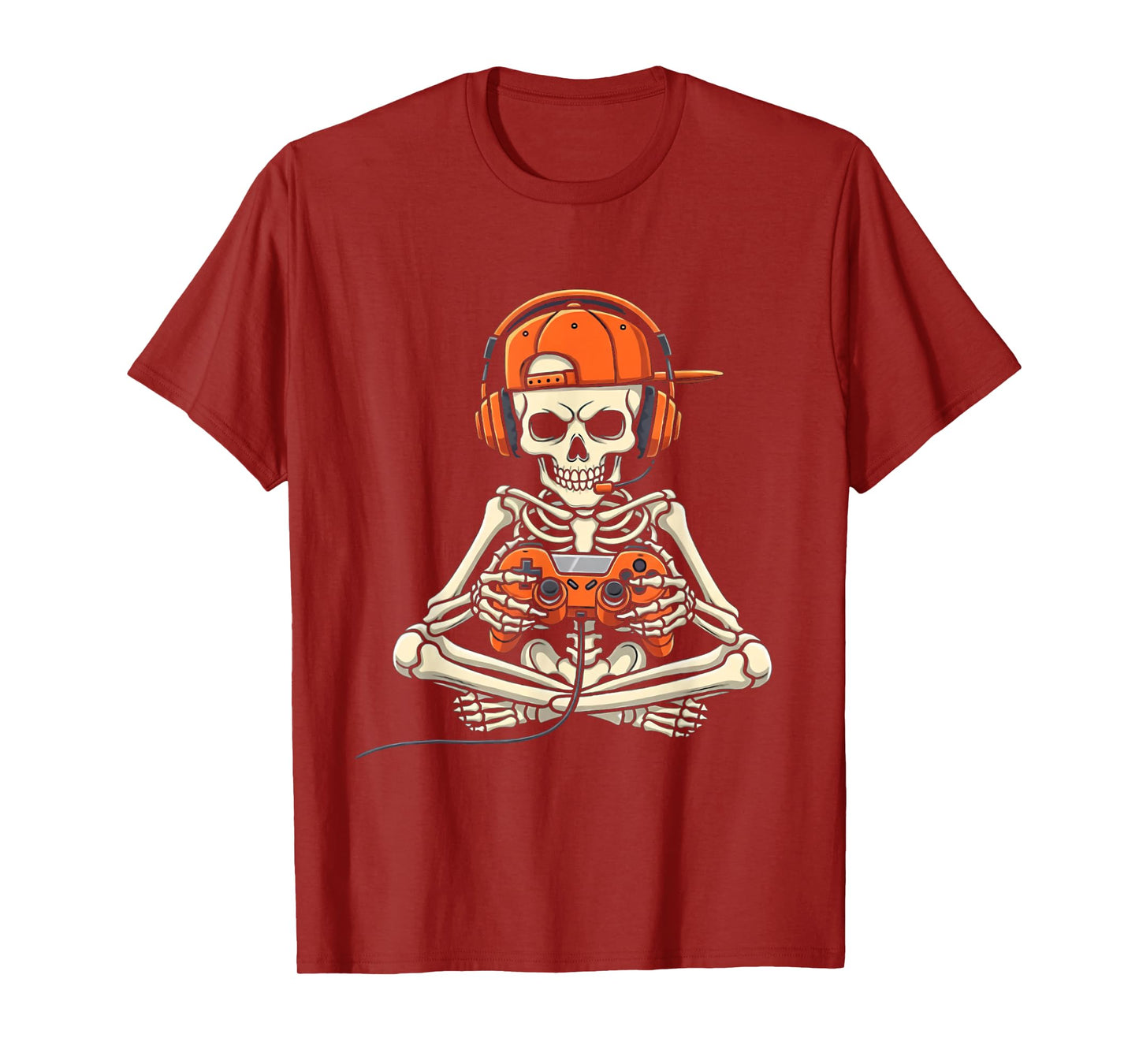 Halloween Skeleton Gamer Video Gaming Teenage Boy Grandson T-Shirt