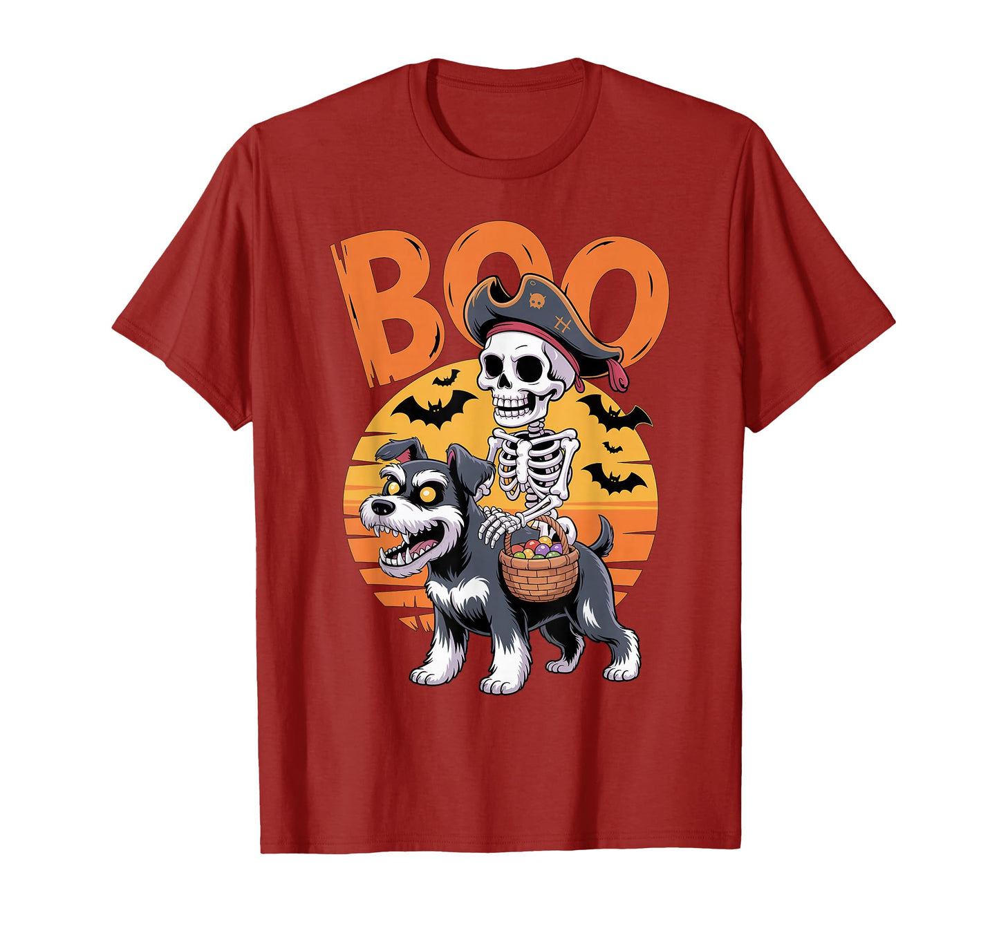 Spooky Mini Schnauzer Costume Miniature Schnauzer Halloween T-Shirt