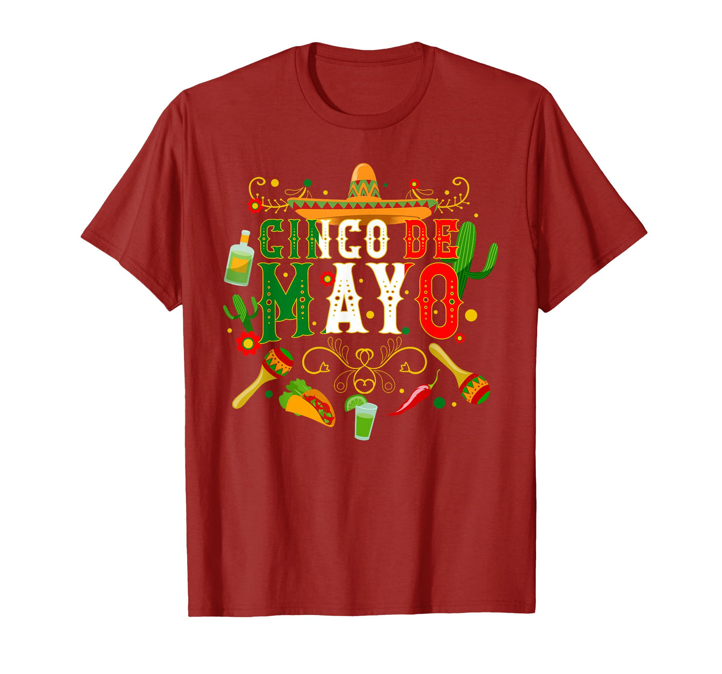 Fiesta Cinco De Mayo T Shirts Men Women Tshirt Taco T-shirt T-Shirt