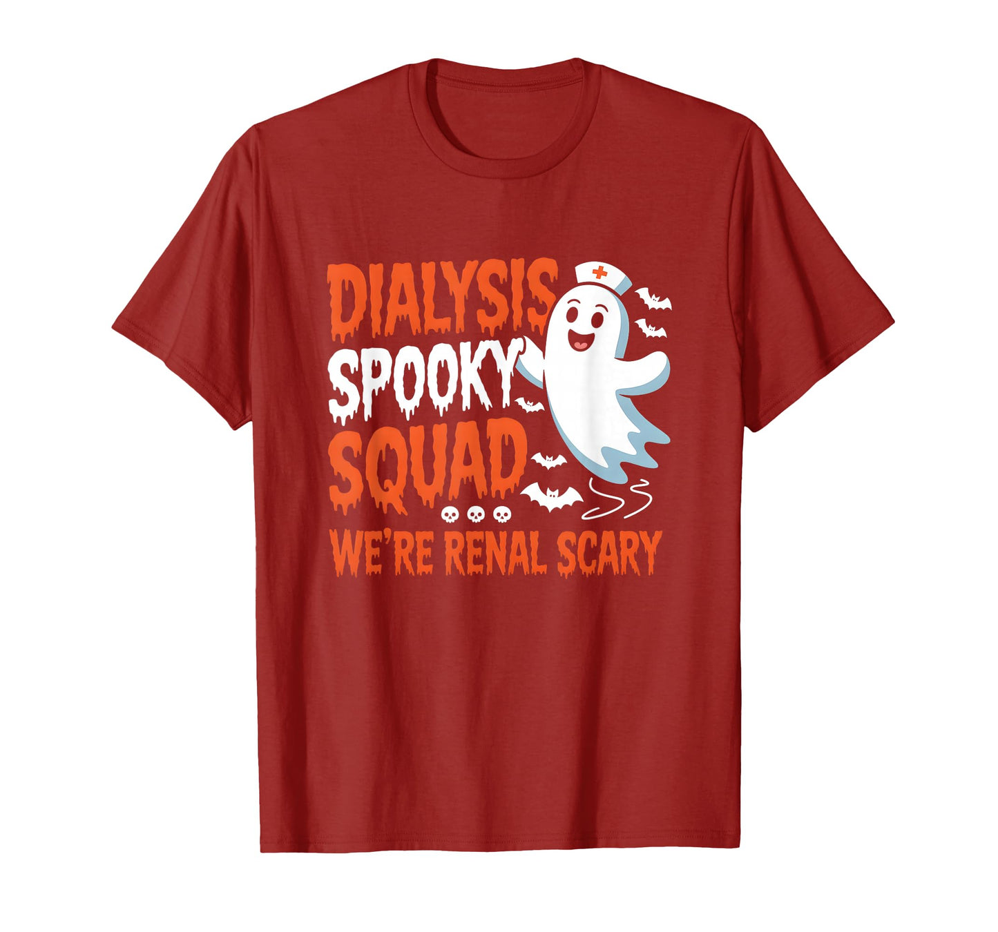 Halloween Dialysis Squad Nurse Tech Boo Crew Pumpkins T-Shirt
