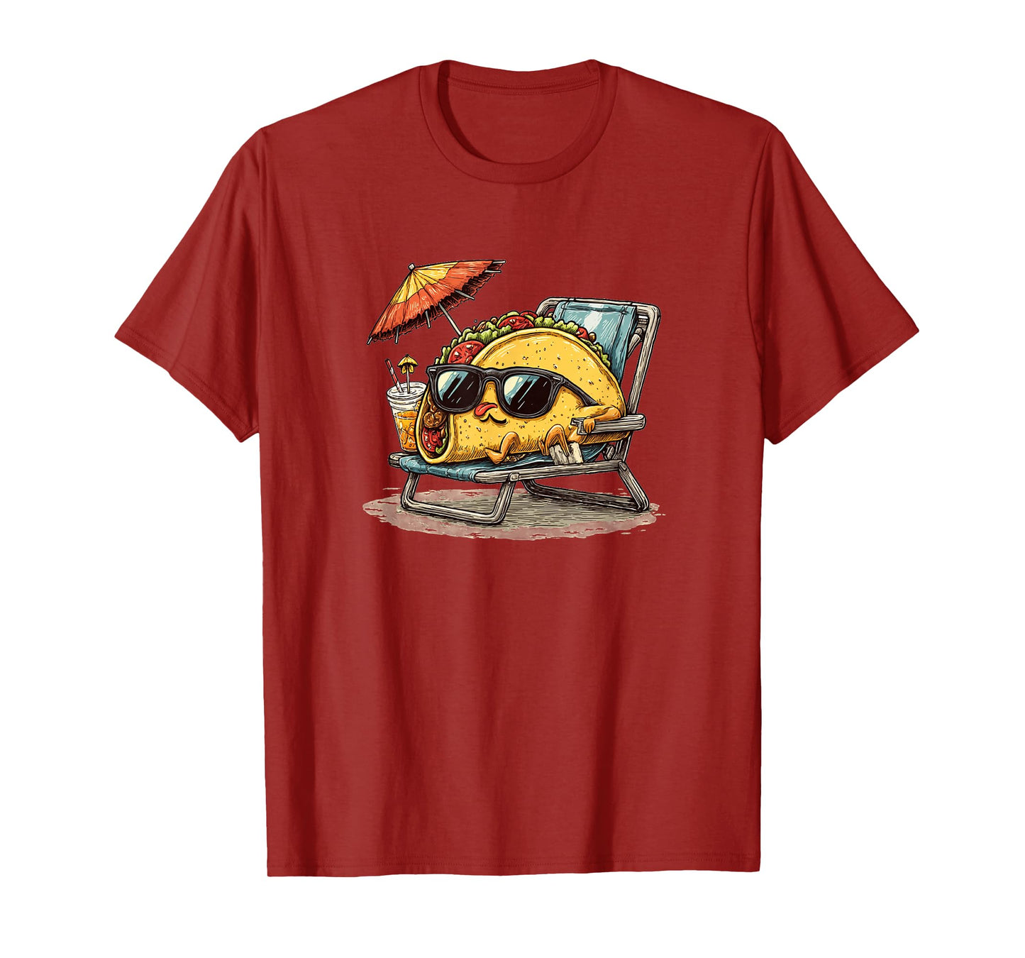 Beach Taco Sunbath Costume for Beard and Sunglasses Lovers T-Shirt