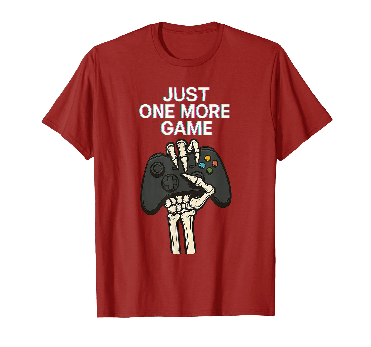 Just One More Game Funny Skeleton Gamer PC Gaming Halloween T-Shirt