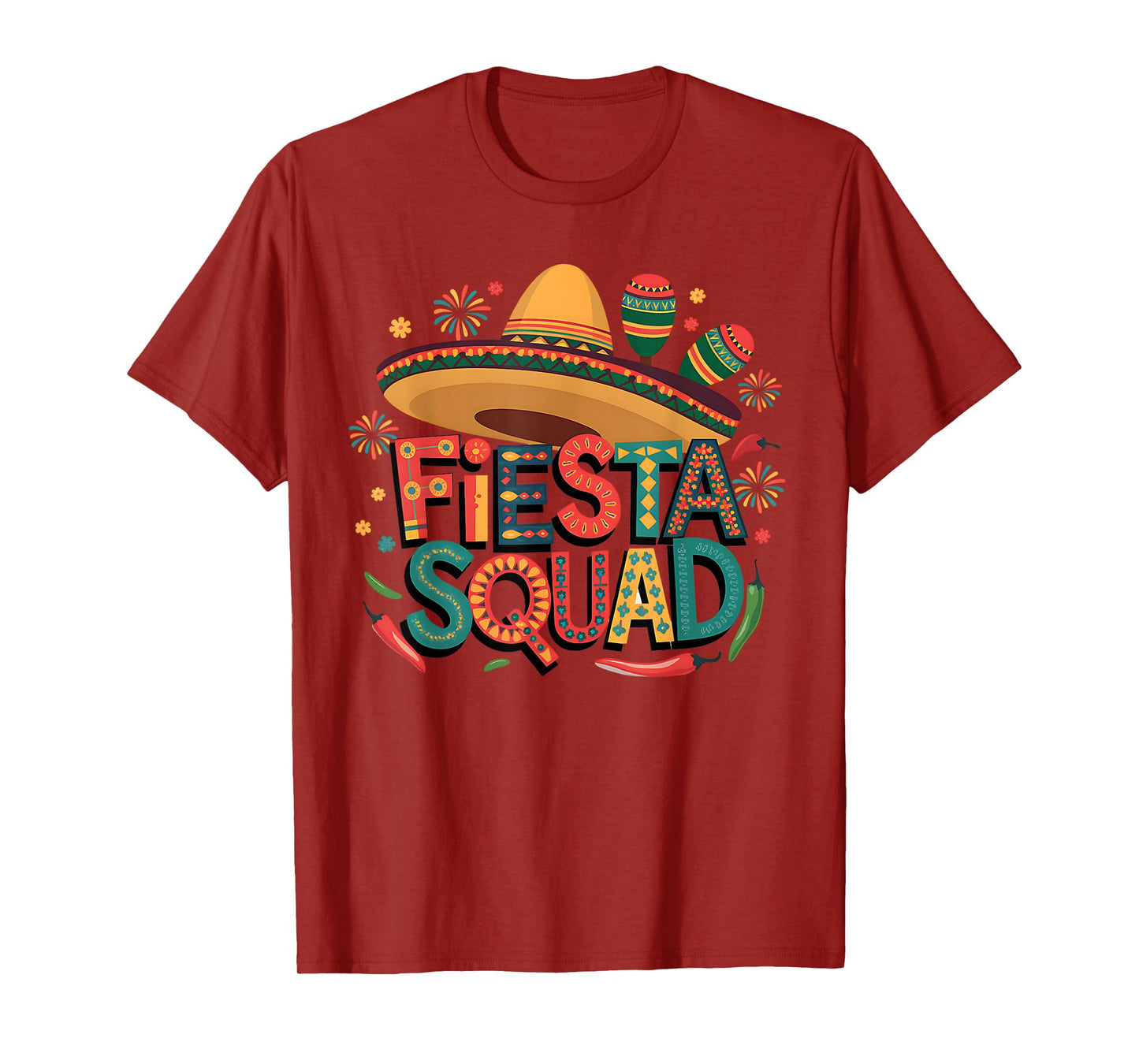 Fiesta Squad Cinco De Mayo Mexican Fiesta For Men Women Kids T-Shirt