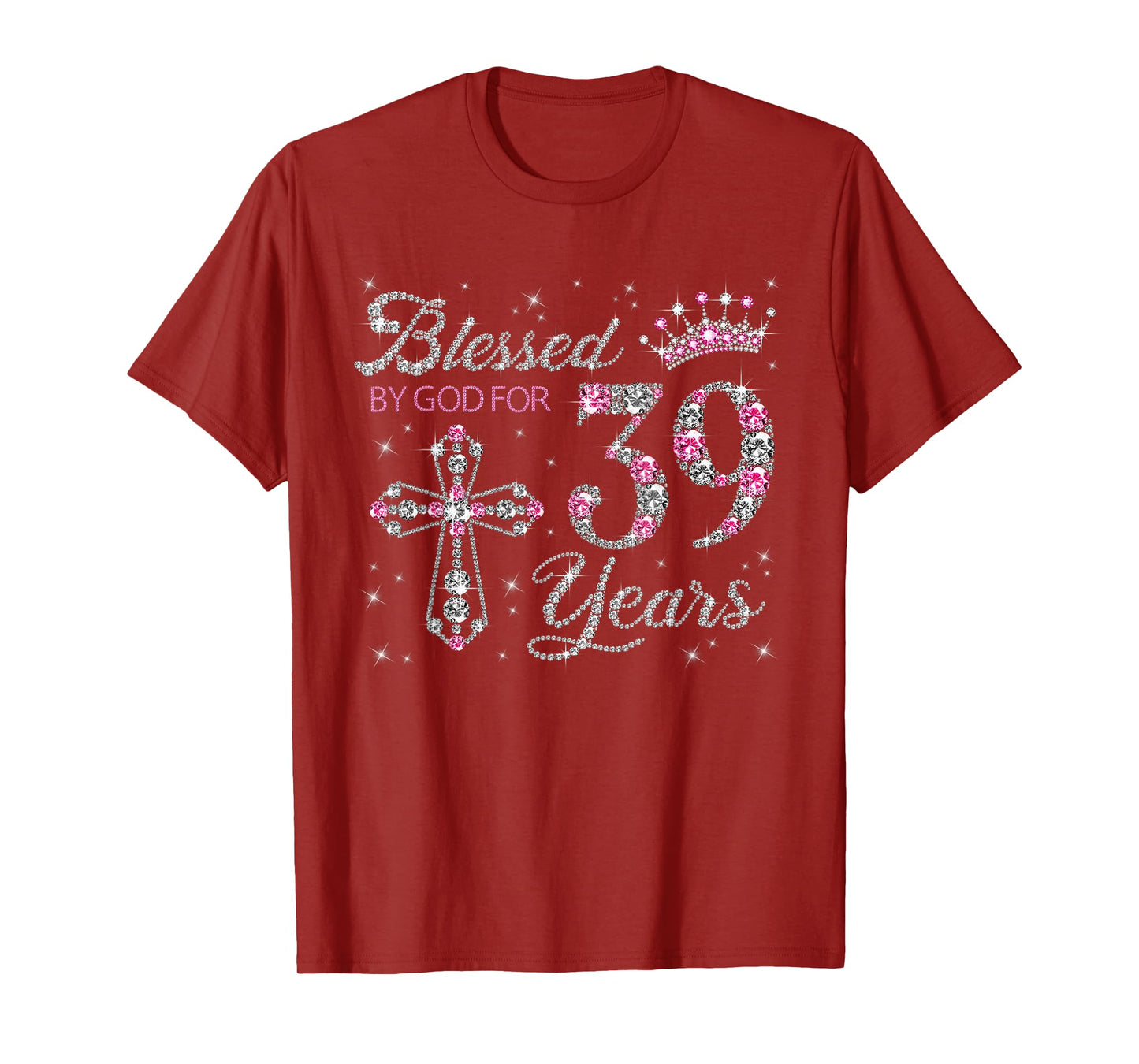 Blessed by God For 39 Years Old 39th Birthday Gift For Women T-Shirt