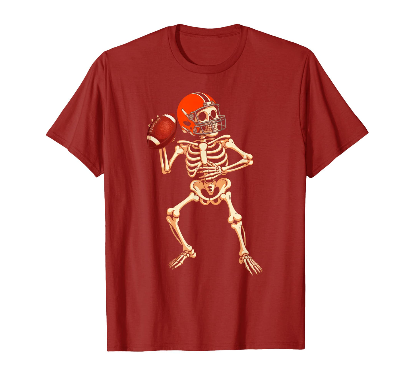 American Football Skeleton Halloween Costume Boys Men Kids T-Shirt