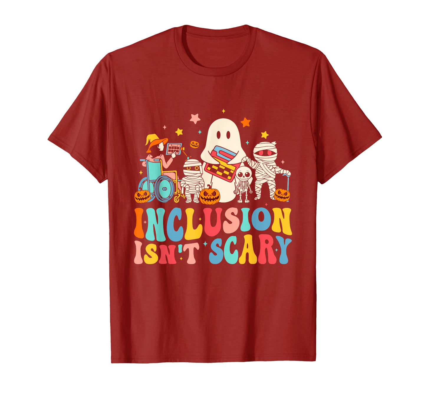Inclusion Isn’t Scary Halloween Ghost Disability Awareness T-Shirt