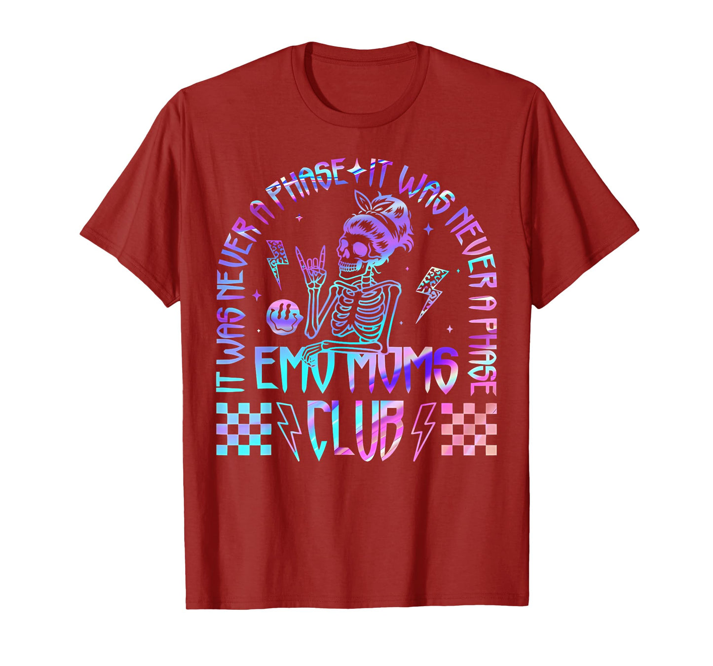 It was Never A Phase Emo Moms Club Mother's Day Skeleton T-Shirt