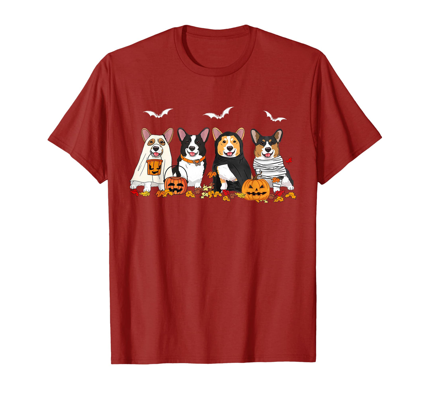 Corgi Dog Ghost Witch Pumpkin Halloween Costume Dog Lover T-Shirt