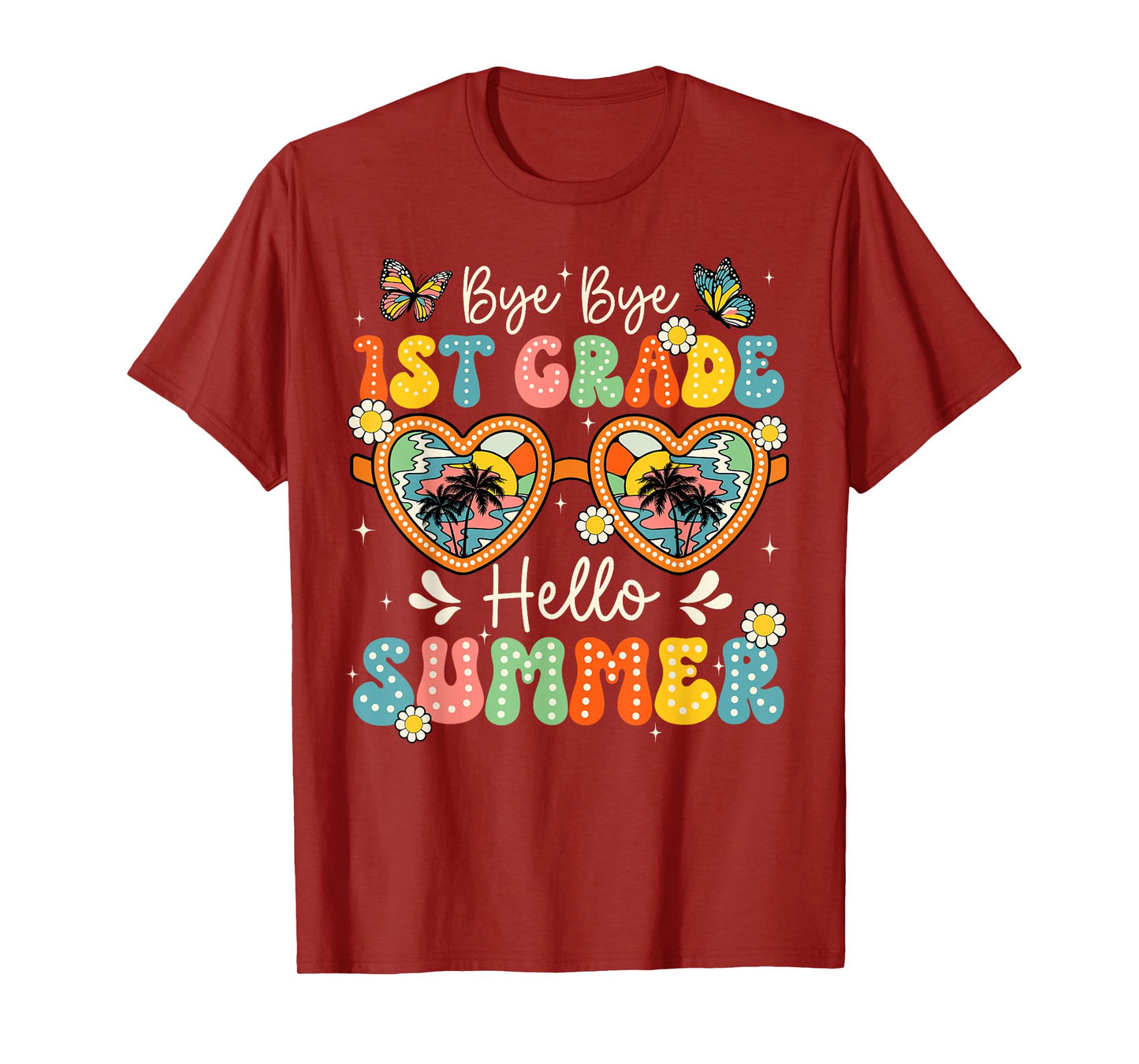 Goodbye 1st Grade Hello Summer Last Day Of School Boys Kids T-Shirt