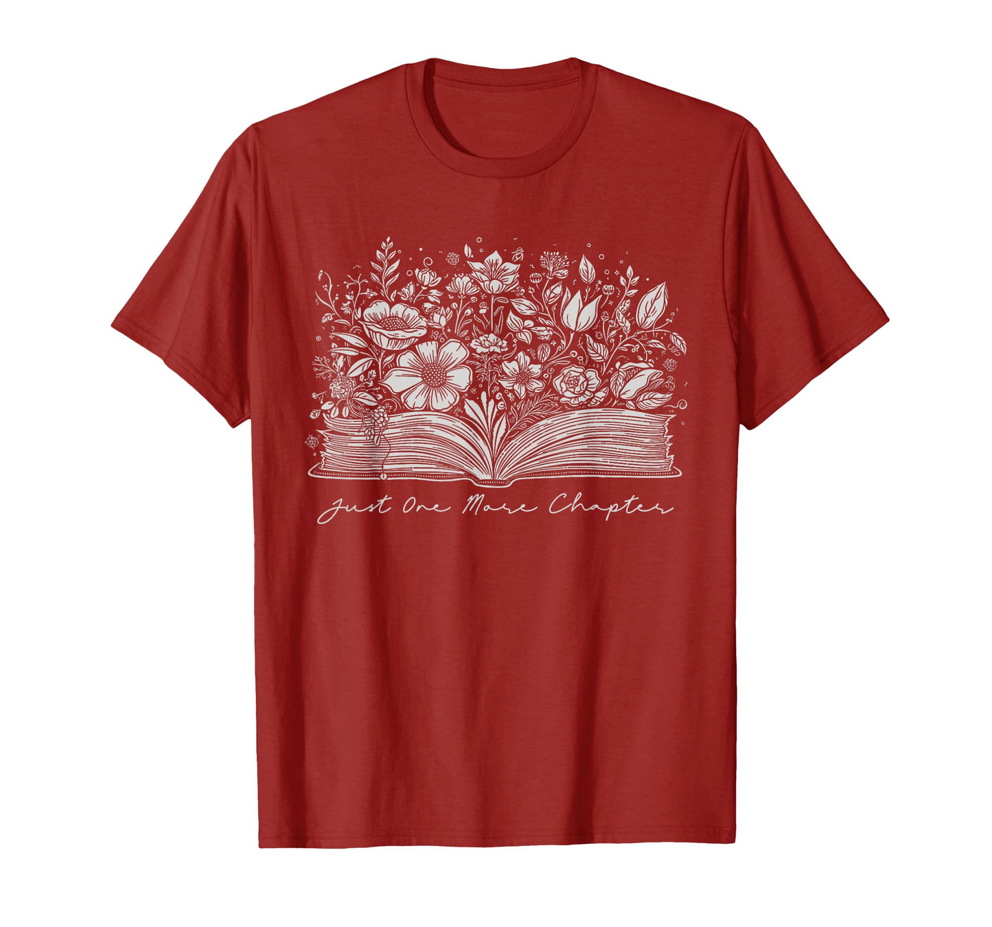 Just One More Chapter Bookish Merch for Readers Wildflower T-Shirt