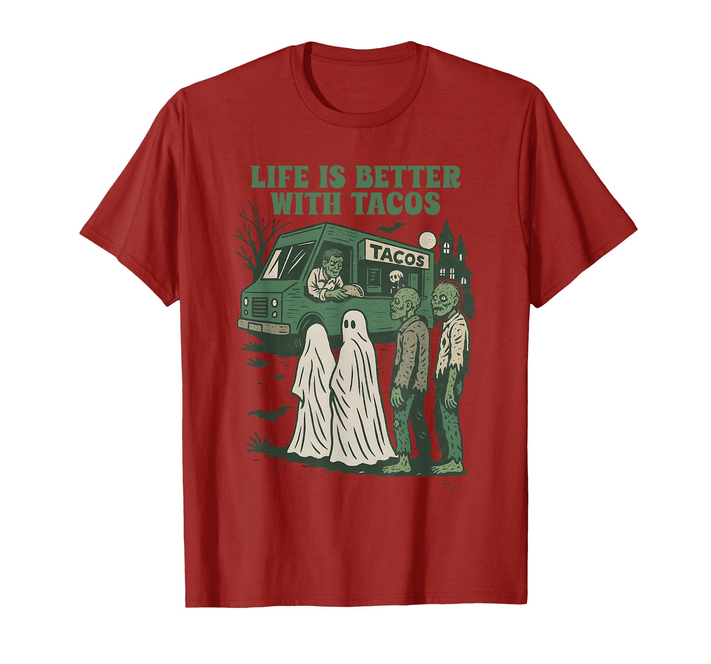 Life is Better with Tacos Funny Halloween T-Shirt