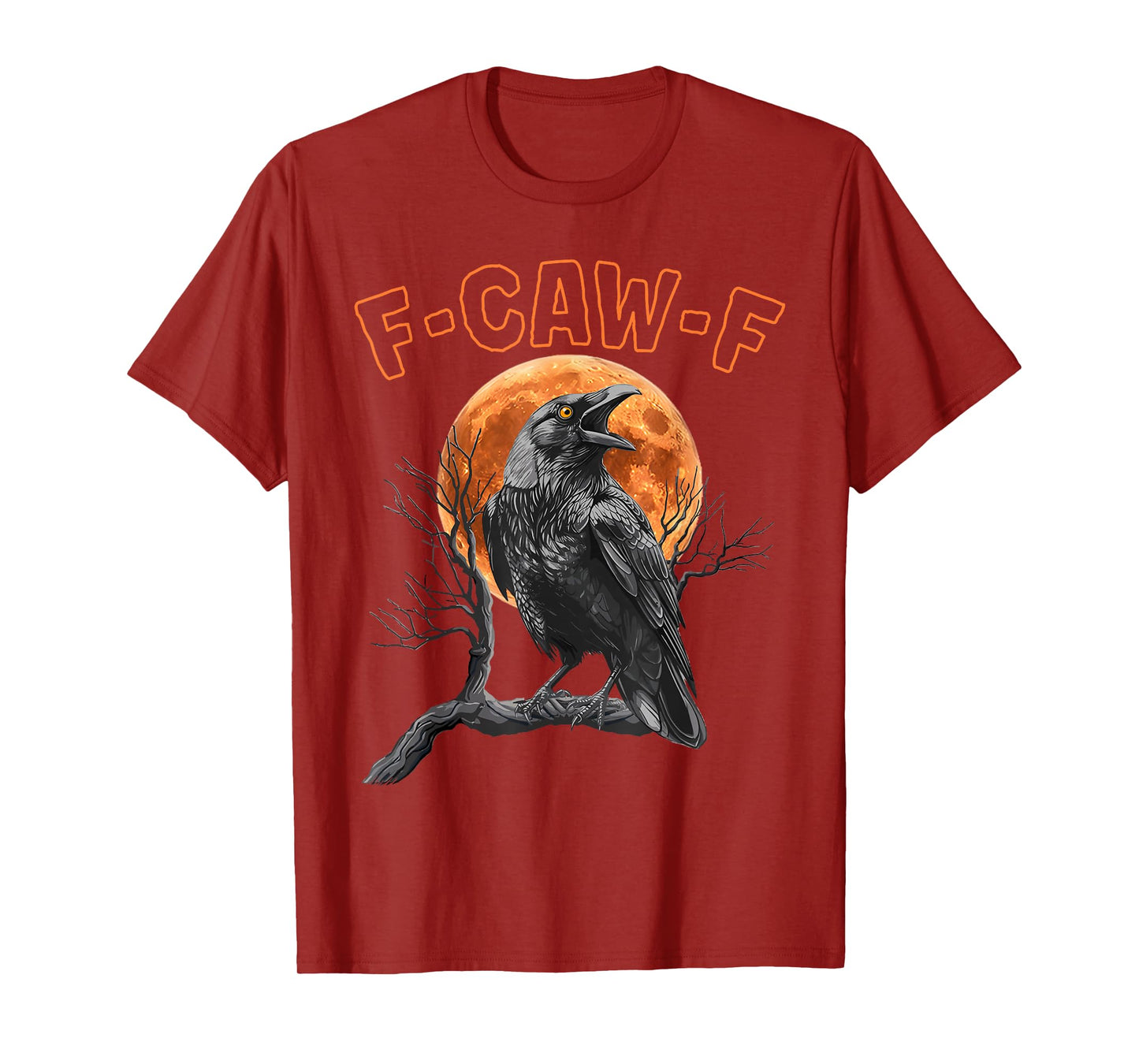 Black Crow, F-Caw-F Funny Black Bird Moon Gothic T-Shirt