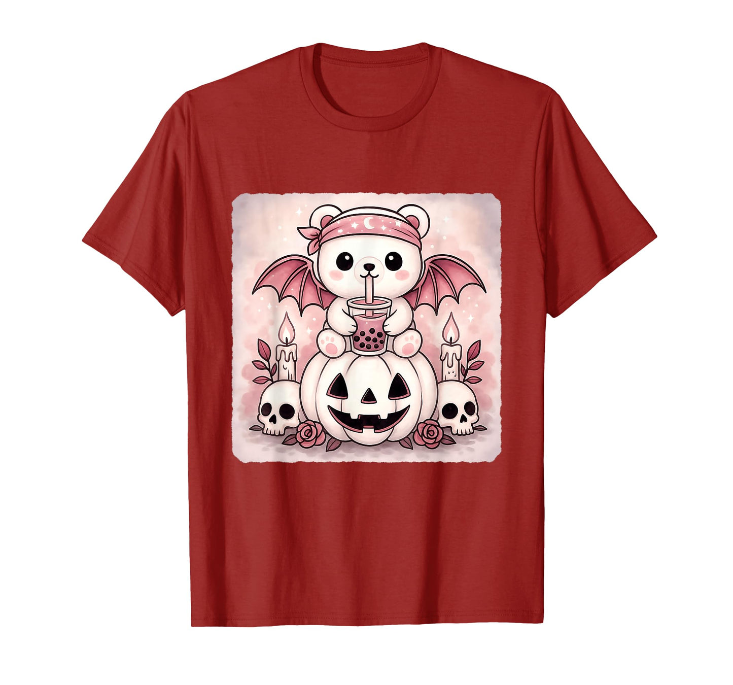 Ice Bear Bat Kawaii Pastel Goth Creepy Cute Skeleton T-Shirt