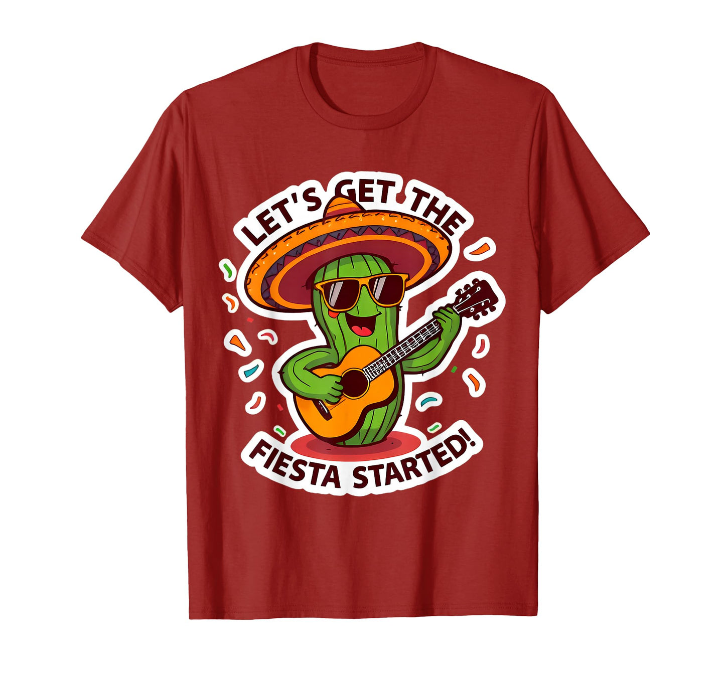 Let's Get The Fiesta Started Funny Mexican Cinco De Mayo Fun T-Shirt