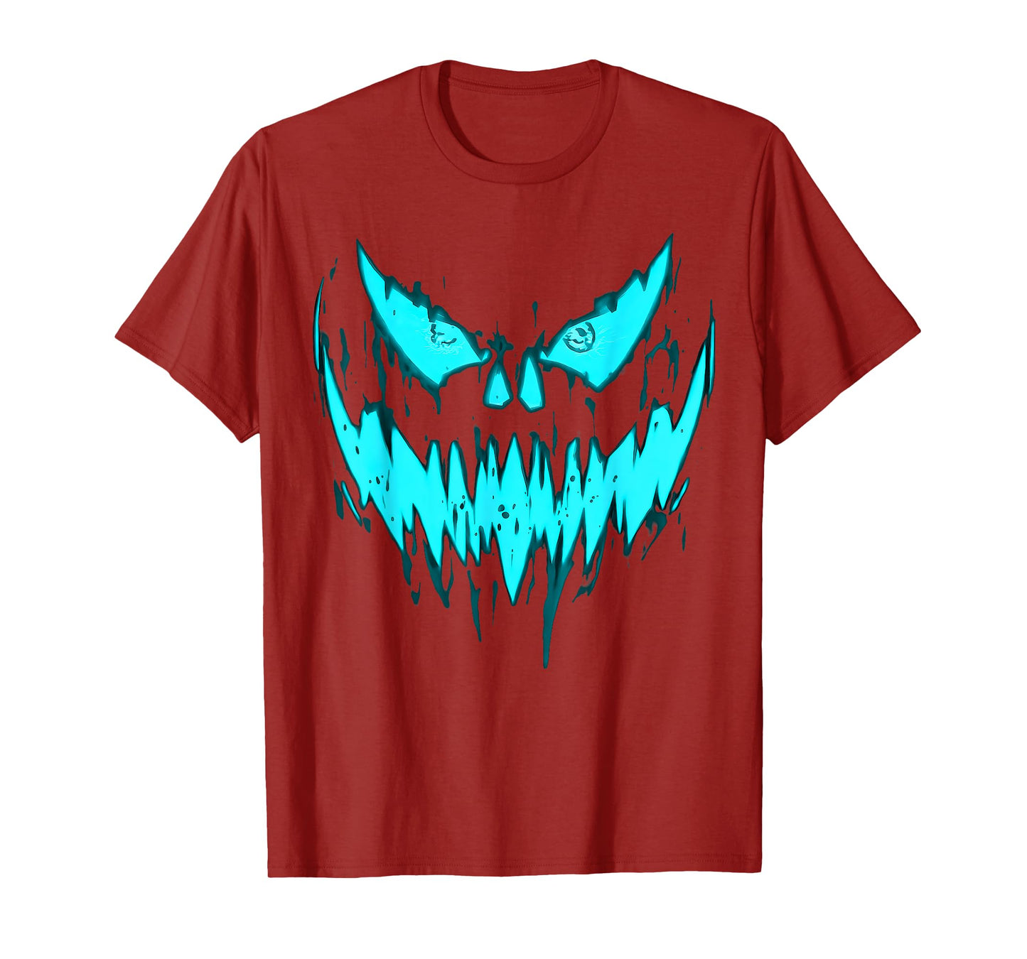 Halloween Scary Evil Pumpkin Face Jack O Lantern Design T-Shirt