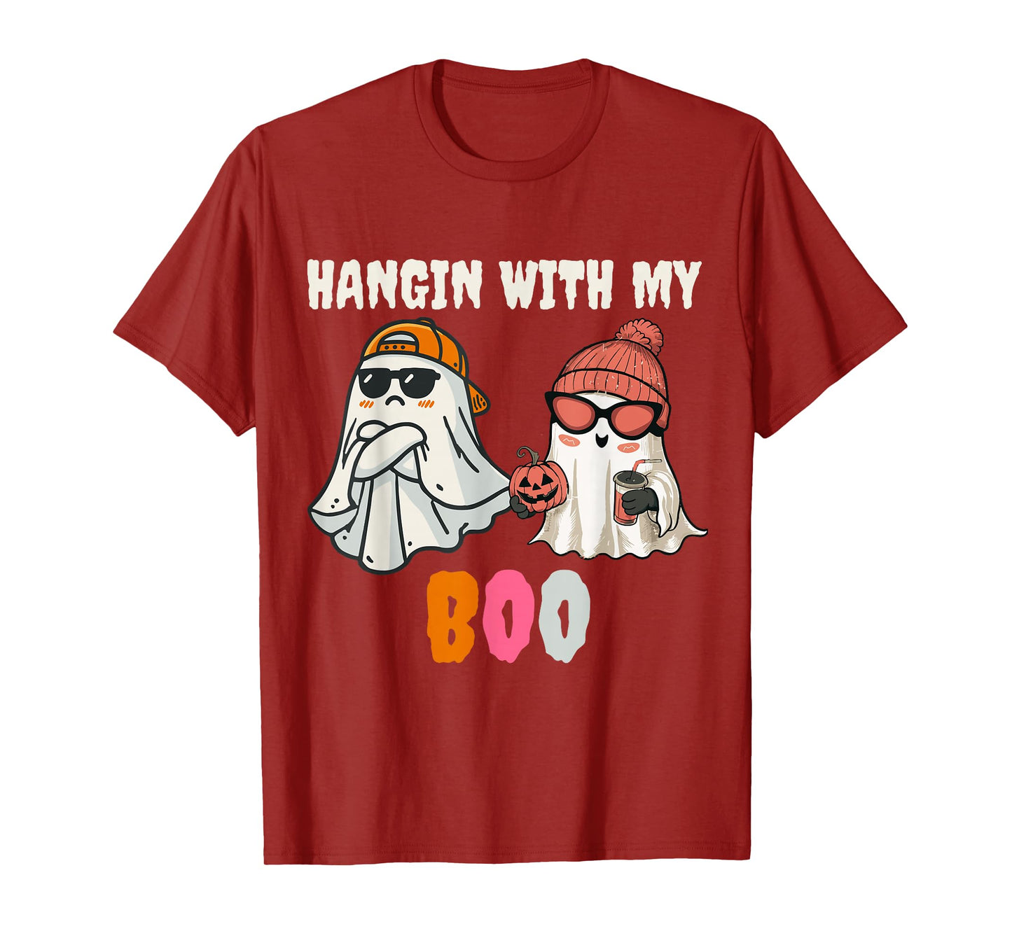 Hangin' with My Boo Couples Halloween Adult Costume His her T-Shirt