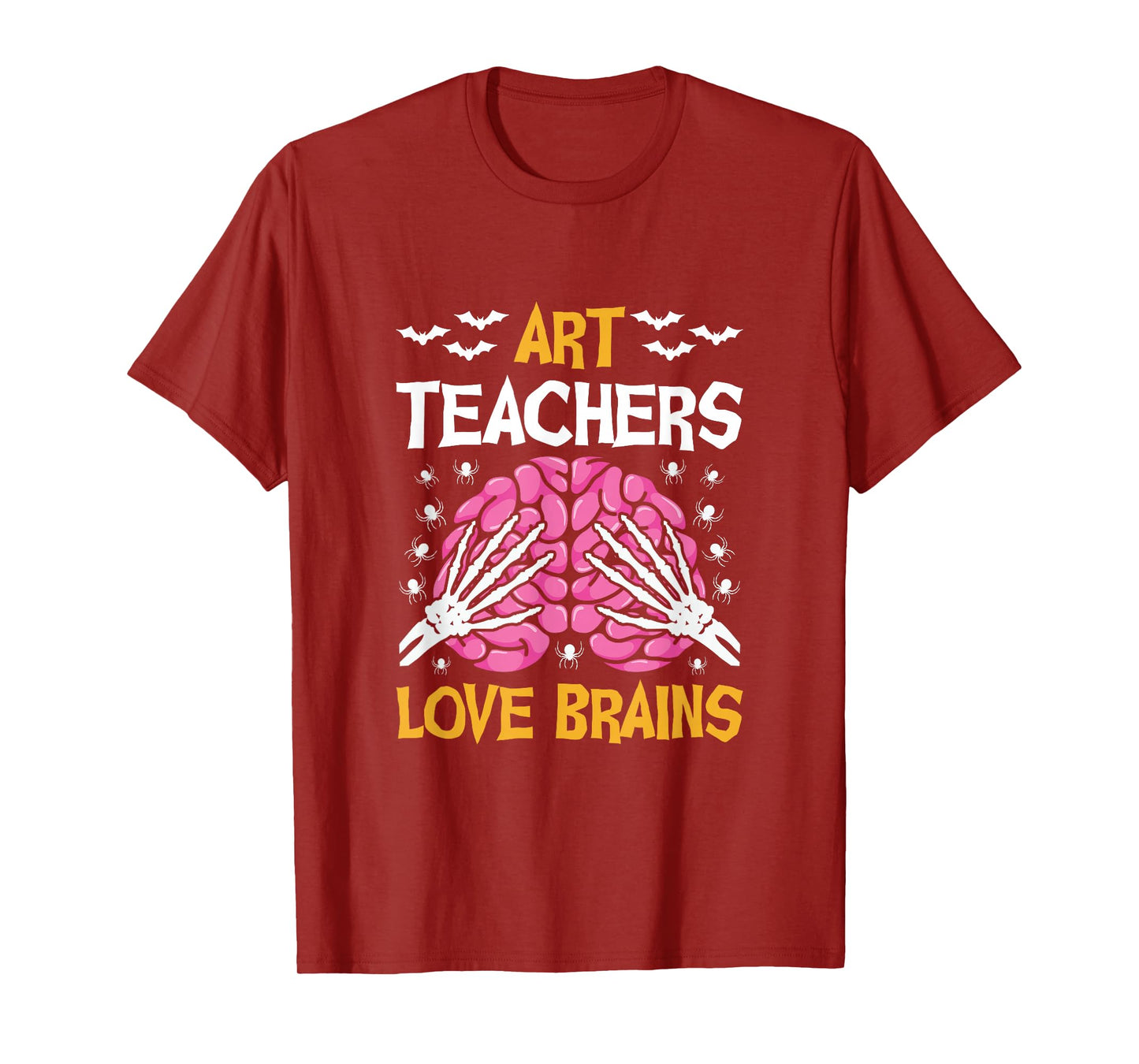 Art Teacher Love Brains Funny Halloween School T-Shirt