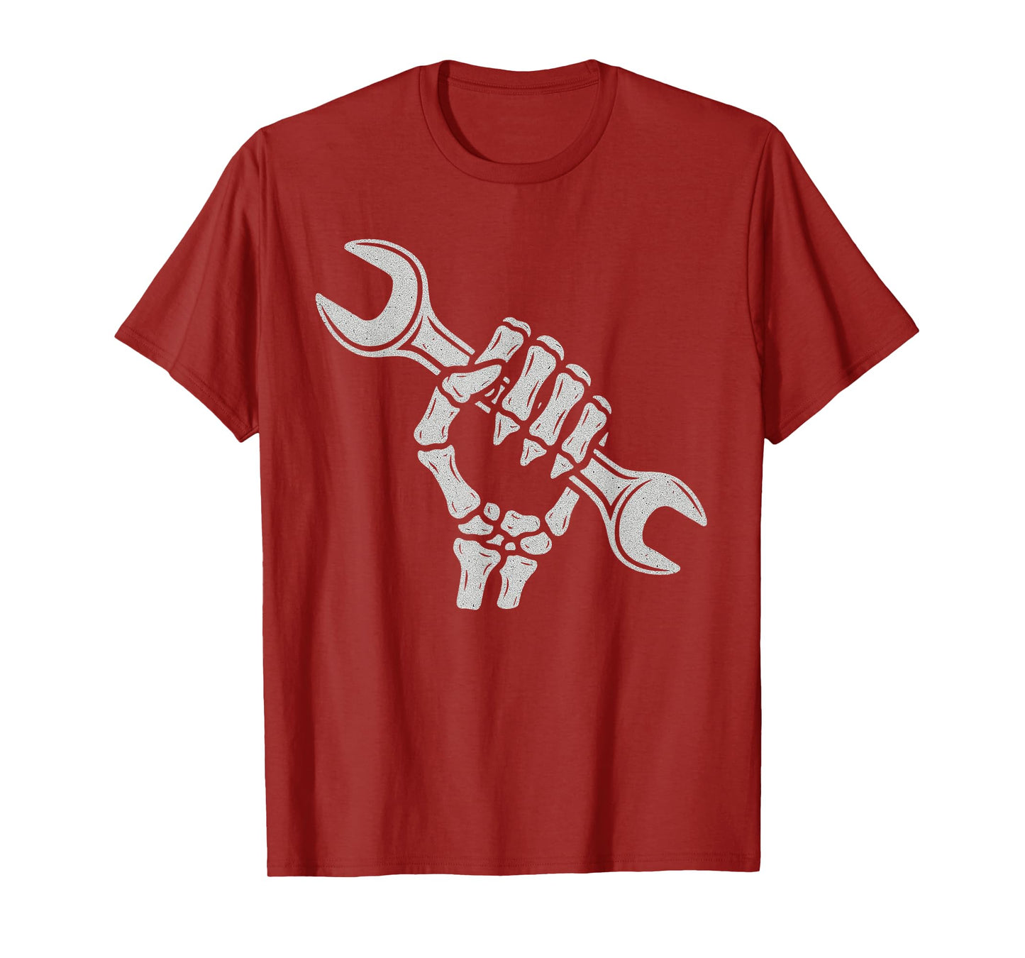 Skeleton Hands Wrench Halloween Costume Mechanic T-Shirt