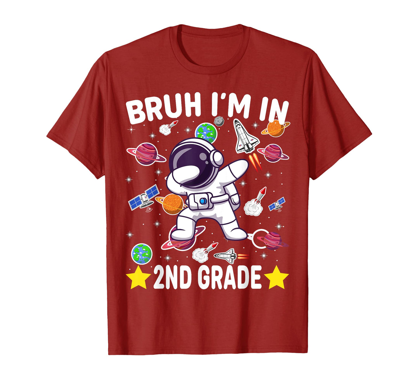 Second Grade Dabbing Boy Astronaut Bruh i'm in 2nd Grade T-Shirt