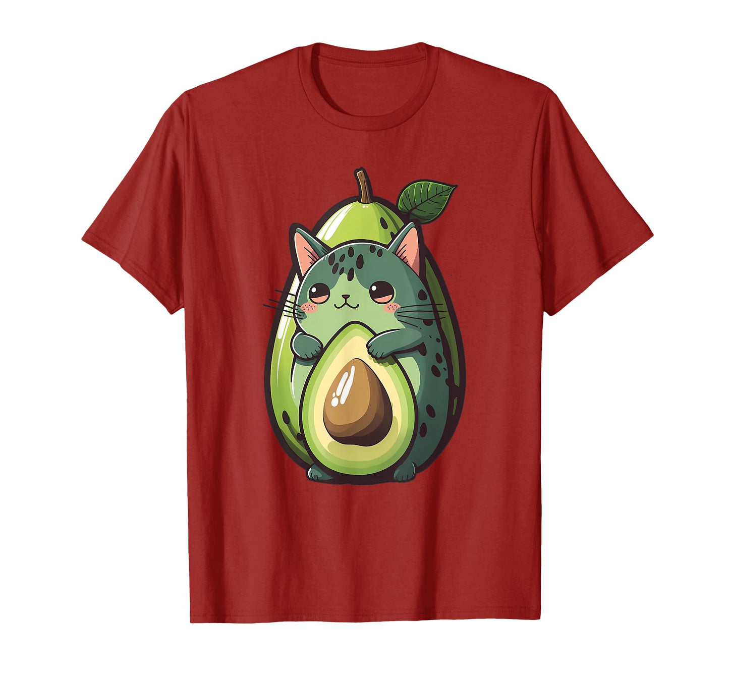 Anime Avocato Funny Cat Avocado Lover Avogato Vegans Kawaii T-Shirt