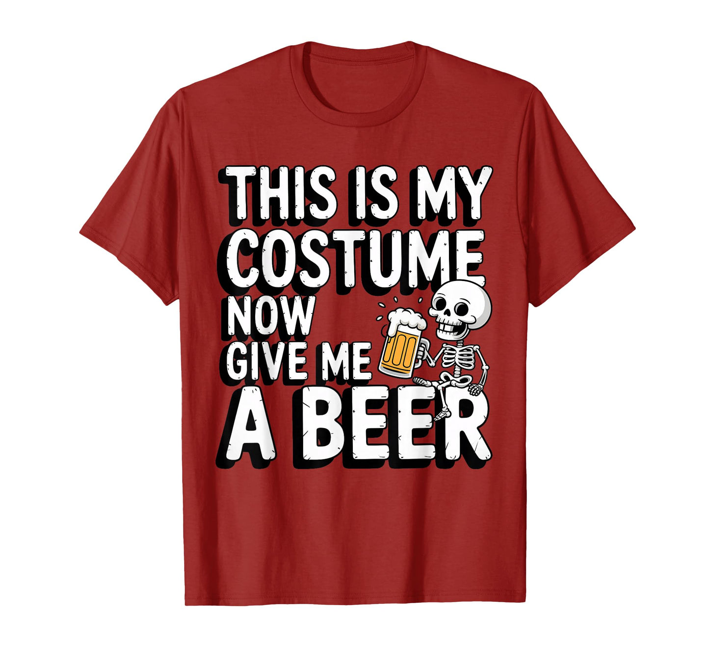 Halloween Skeleton Drinking Beer Costume for Octoberfest T-Shirt