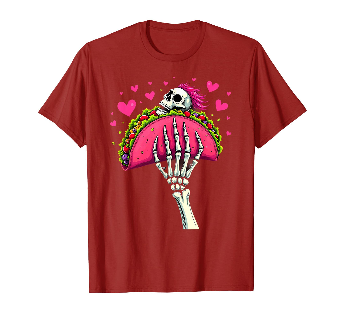 Creepy Skeleton Hand Holding A Taco Halloween T-Shirt