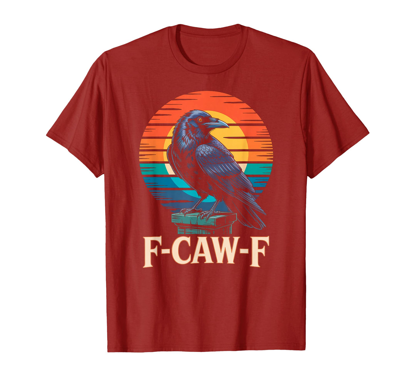 F-Caw-F Funny Black Bird Moon Gothic Adult Humor T-Shirt