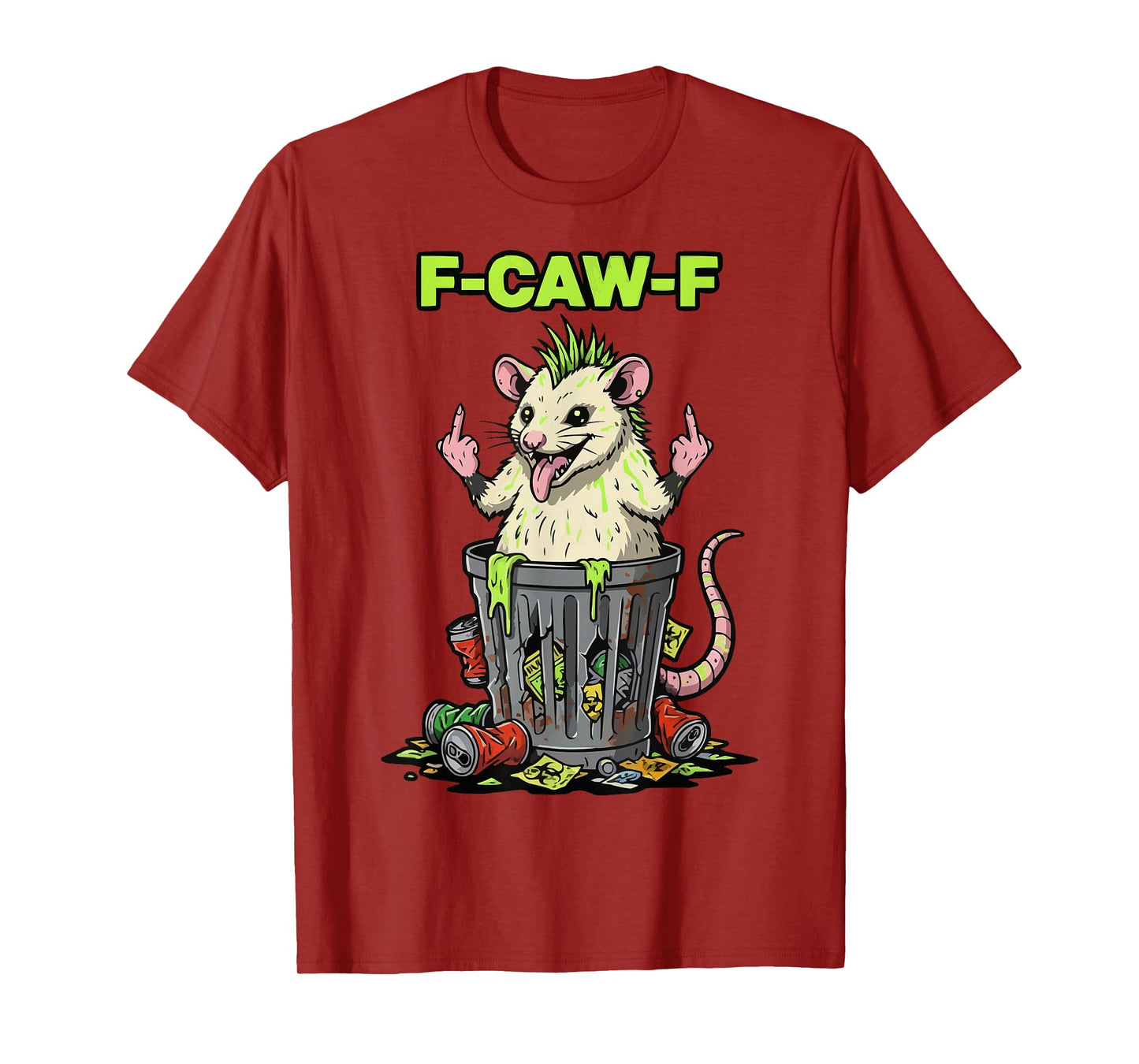 F-CAW-F Dark Humor Graphic Meme Funny Black T-Shirt