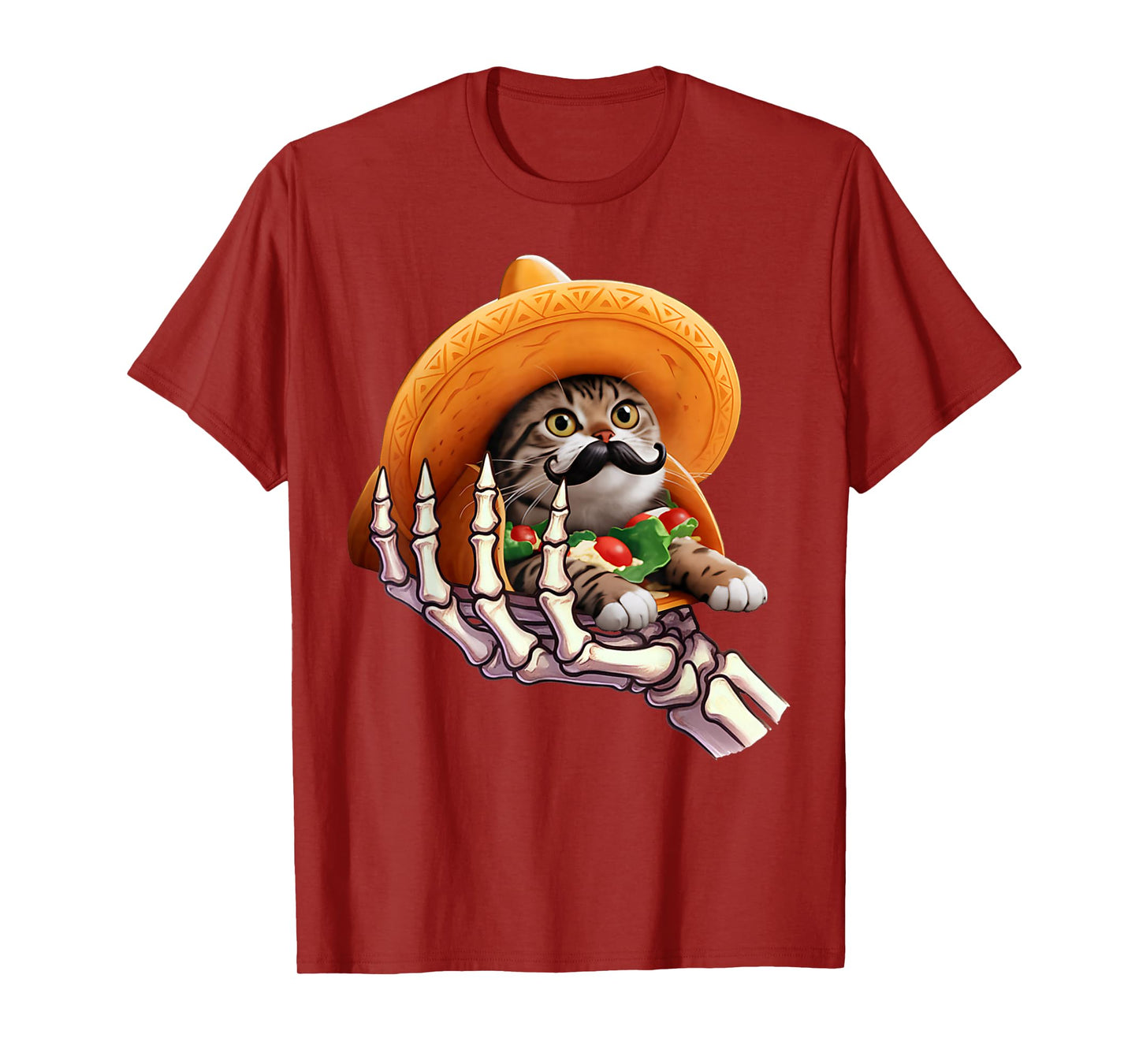 Skeleton Hand Tacocat for Cinco De Mayo Halloween T-Shirt