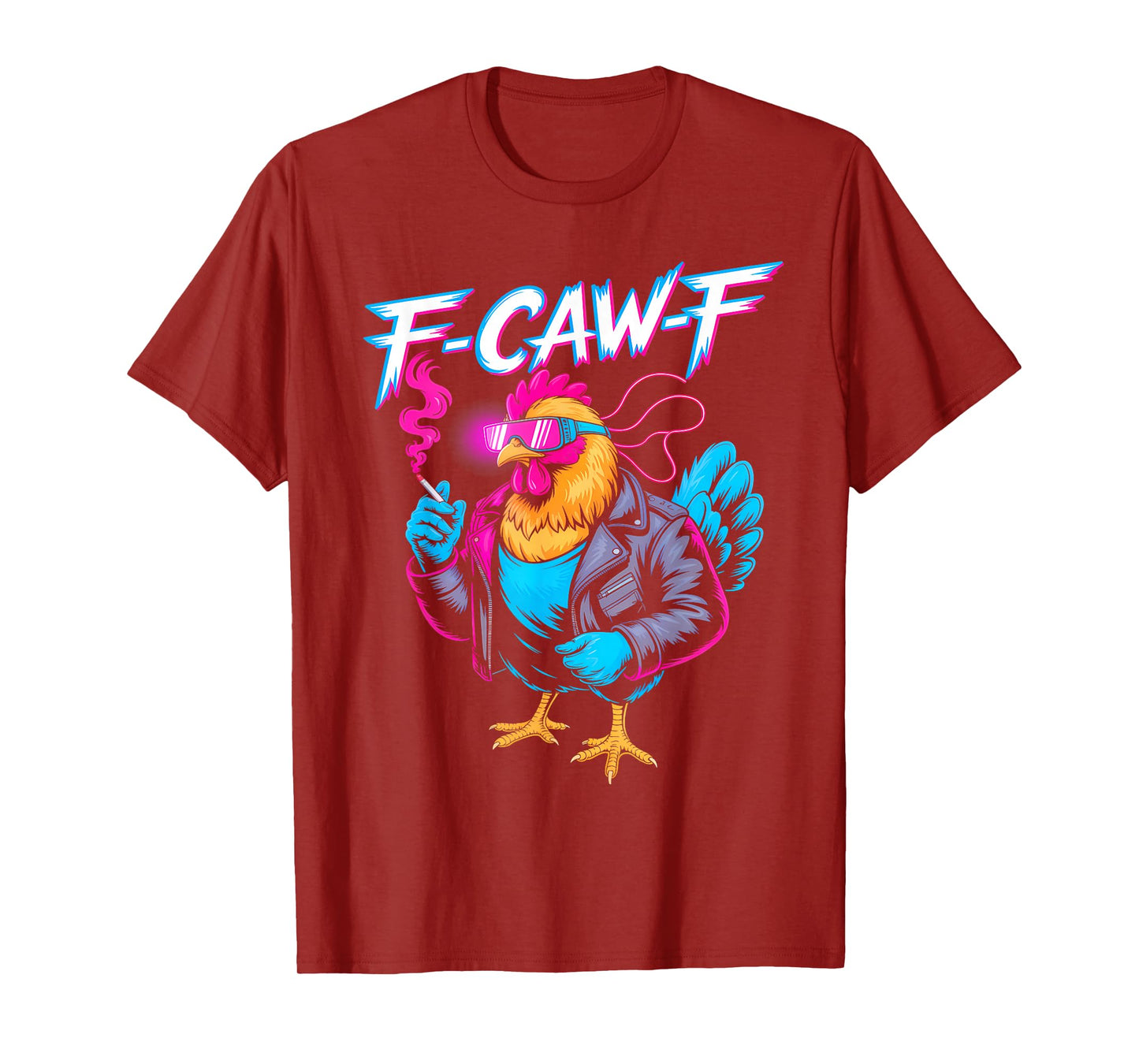 F-Caw-F Retro Chicken Vibe T-Shirt
