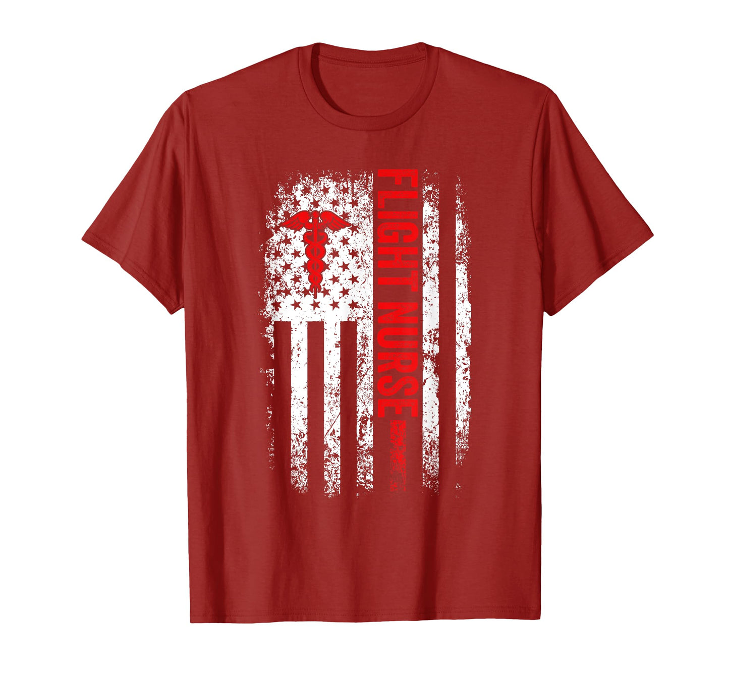 US American Flag Flight Nurse Funny Nursing For Women Men T-Shirt