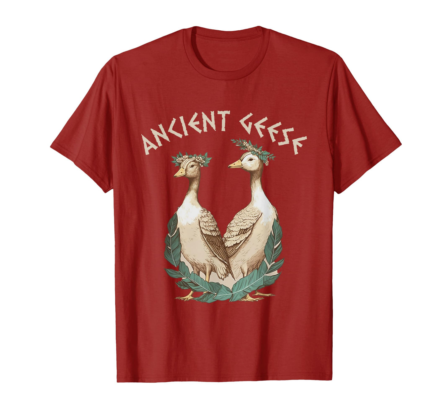Ancient Greek Mythology Gods and Monsters | Ancient Geese Goose | Black T-Shirt