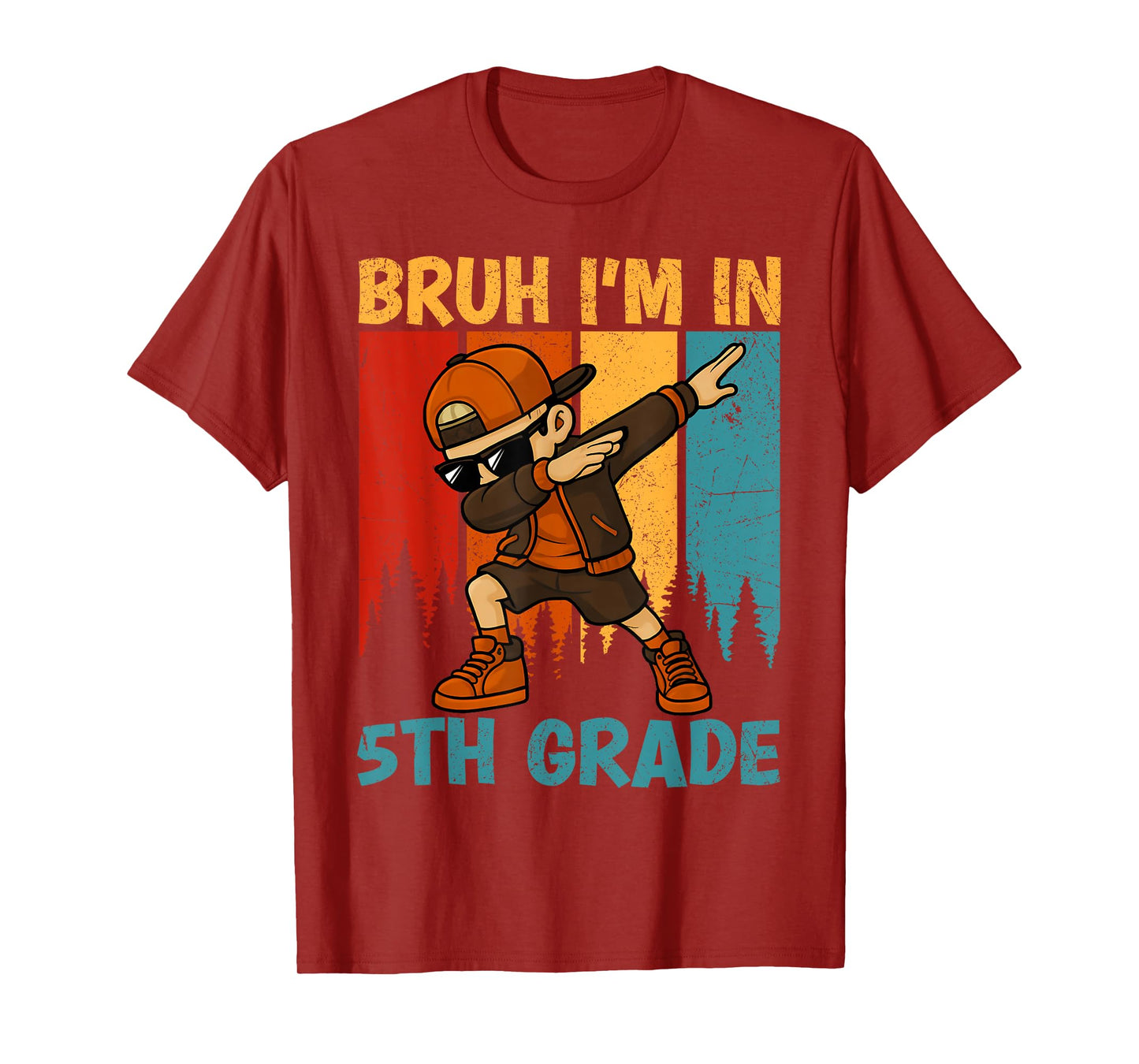 Bruh I'm In 5th Grade Fifth Grade Dabbing Boy Student T-Shirt