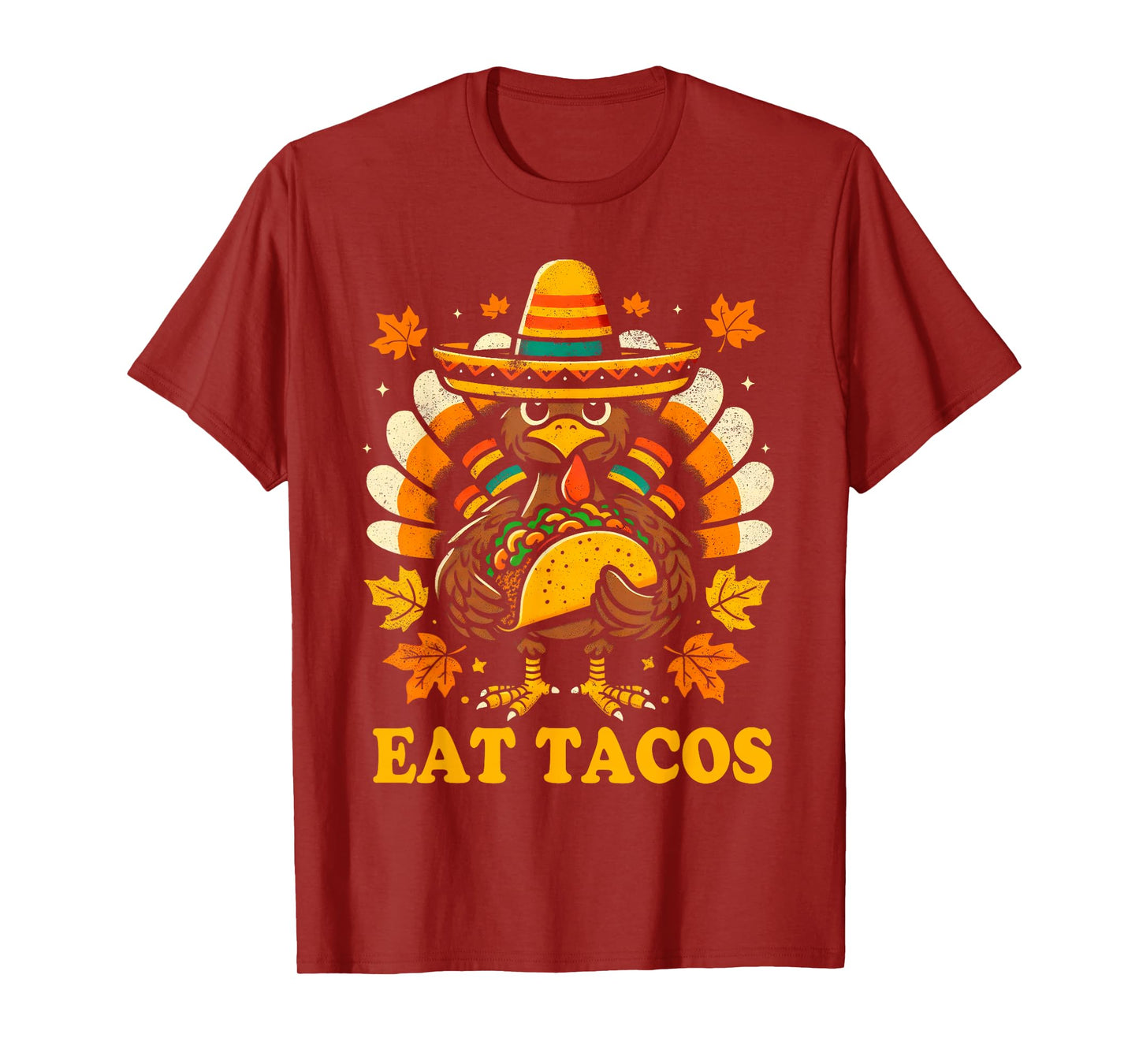Thanksgiving Day Turkey Eat Tacos Mexican Turkey Boys Kids T-Shirt