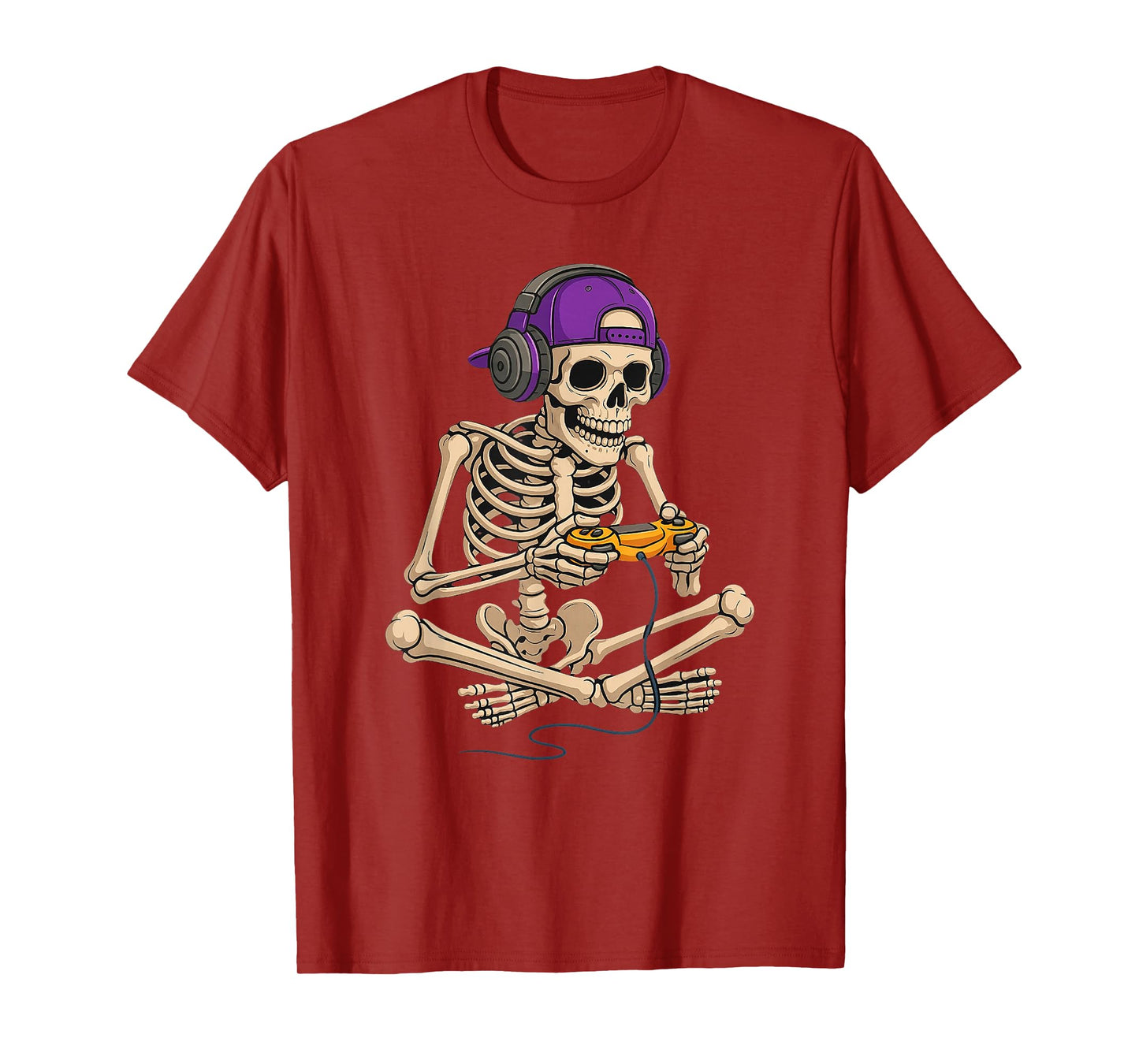 Skeleton Video Game Halloween Gaming Gamer Boys Men Kids T-Shirt