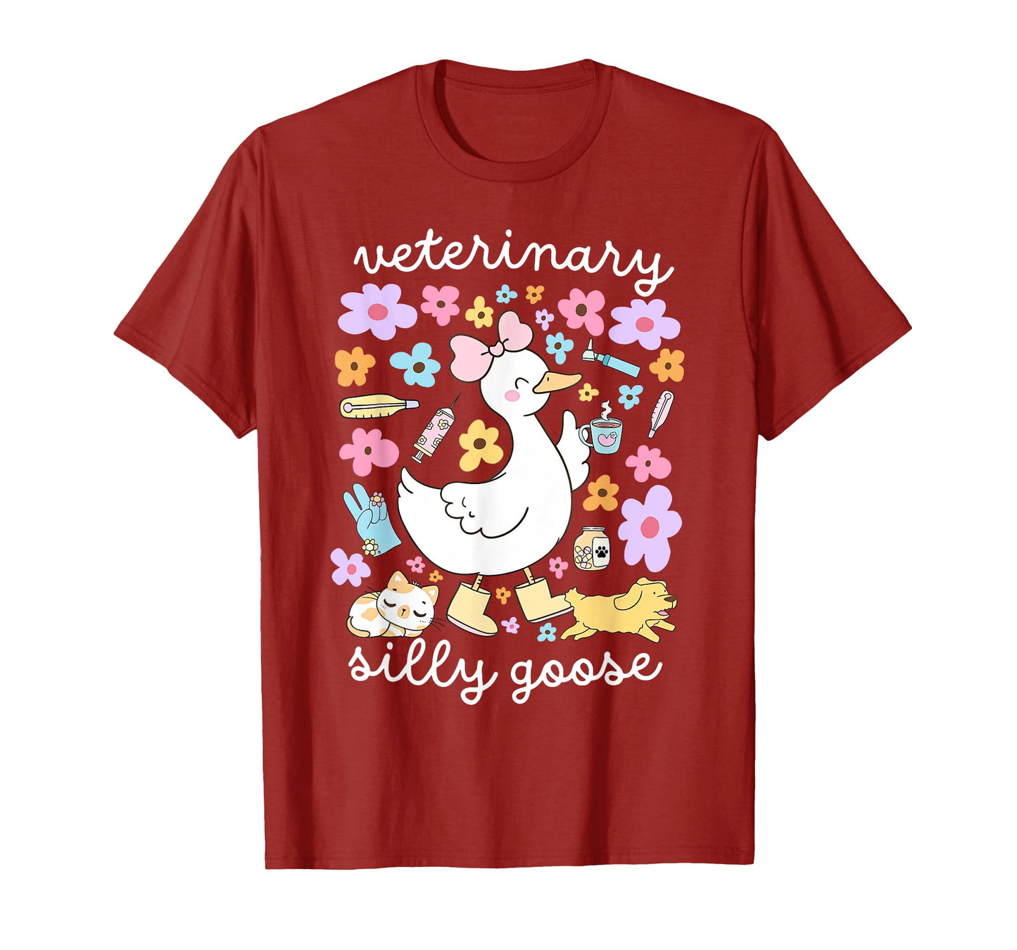 Veterinarian Silly Goose Veterinary Medicine Technician Vet T-Shirt